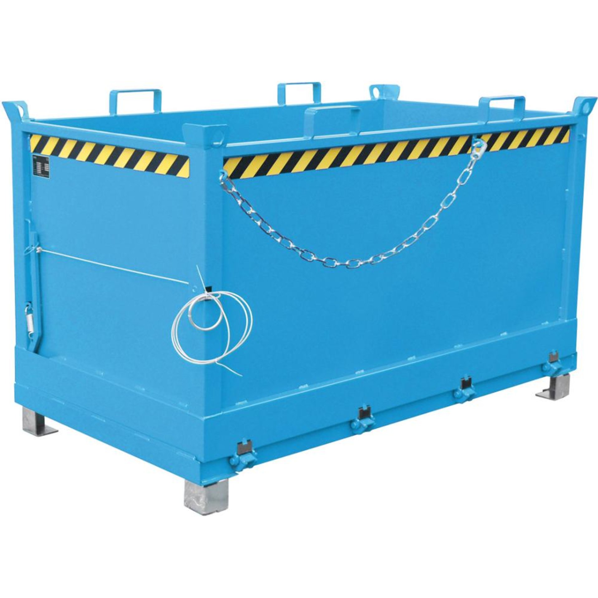 Klappbodenbehälter 1500l B1845xT1040xH1145 mm RAL5012 Tragkraft 1500kg Typ FB 1500