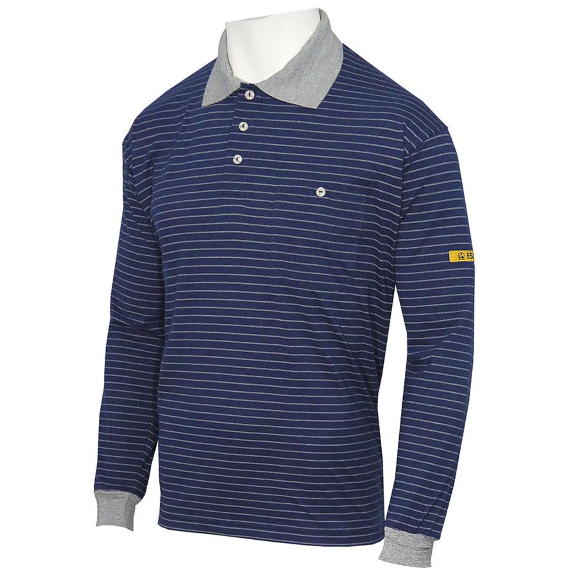Poloshirt LA Conductex Cot.ESD,2XLnavy/silbergr.