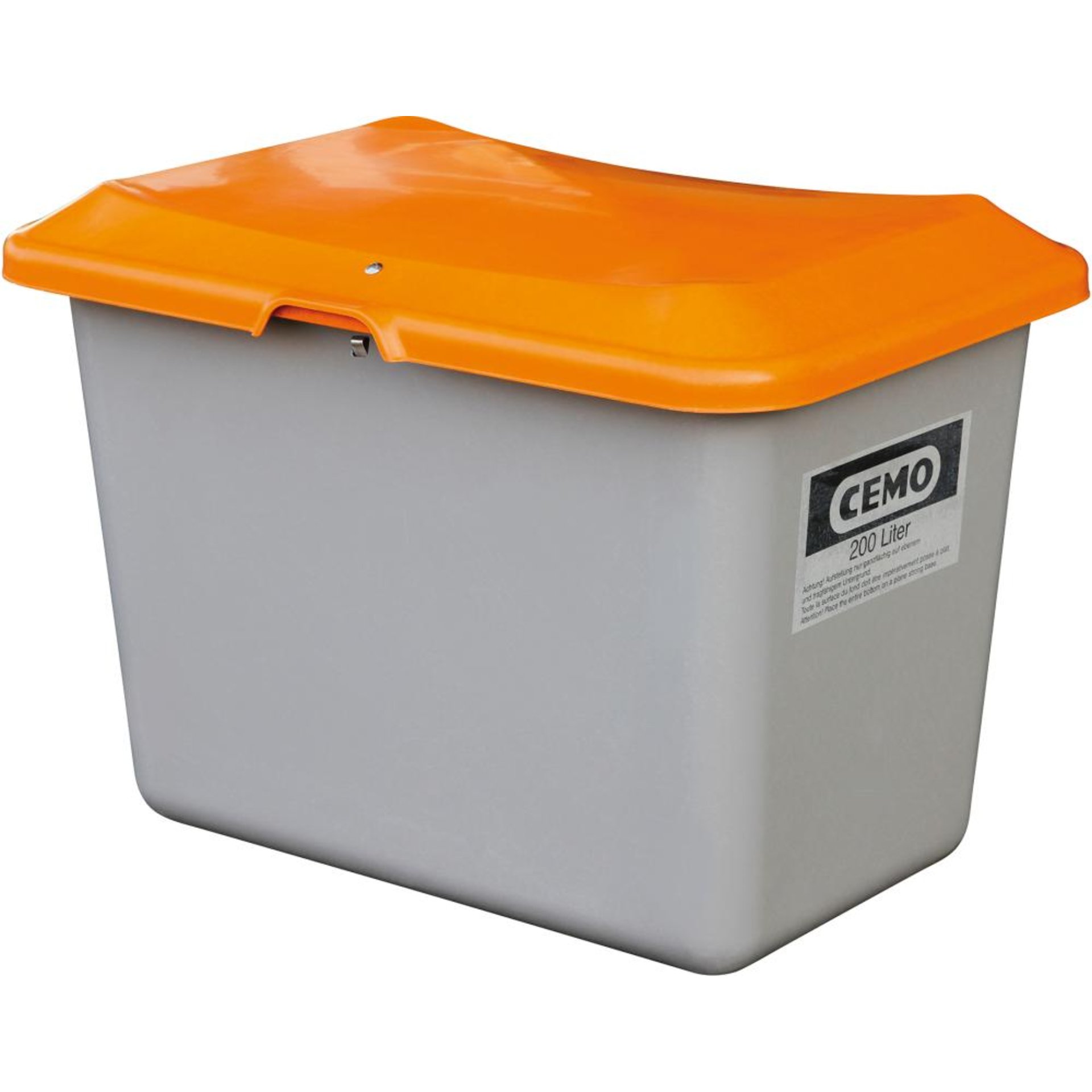 Streugut-Box, mit abnehmbaren Haltebändern für Deckel