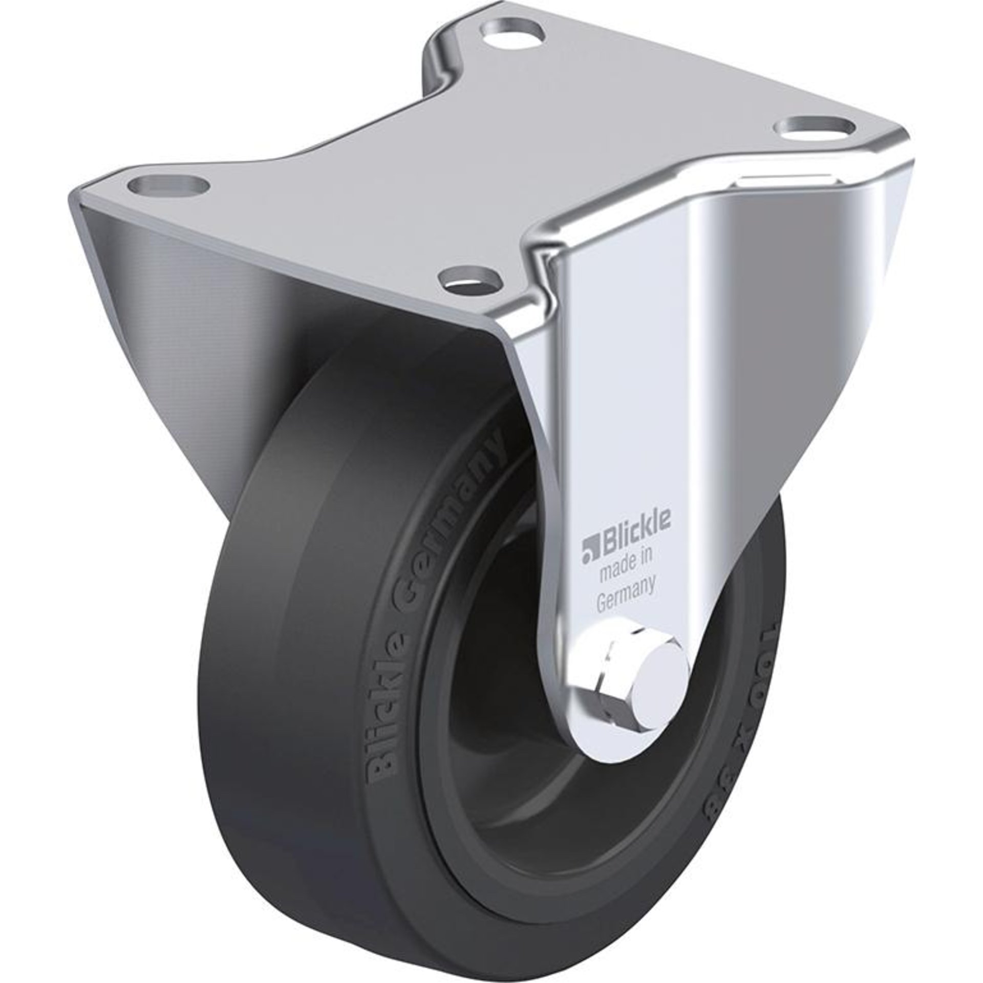 Bockrolle Rad-D100mm Gummi B-POEV 100G