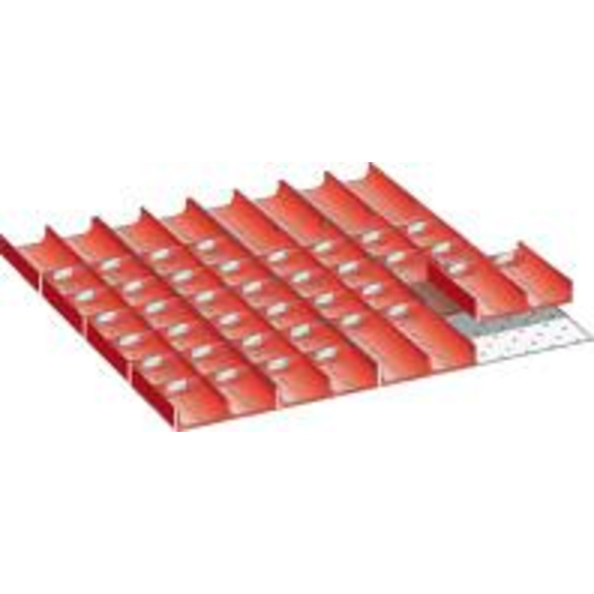 Muldeneinsatz-Set für FH 50 mm 36x36 E 2-tlg,16 Mulden,40 Wände D 70 mm LISTA
