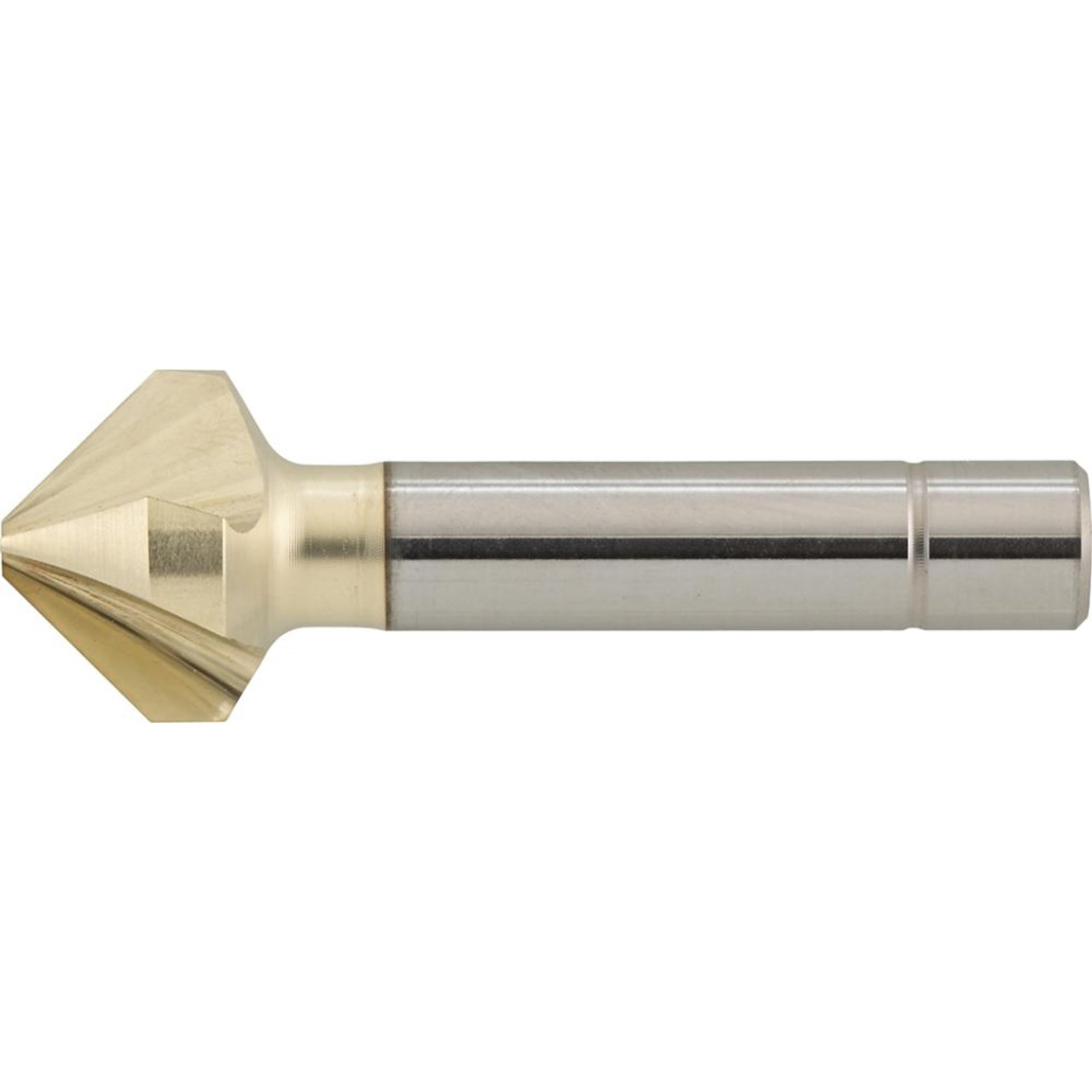 Kegel- und Entgratsenker, 90°, mit ungleicher Teilung, mit zyl. Schaft
