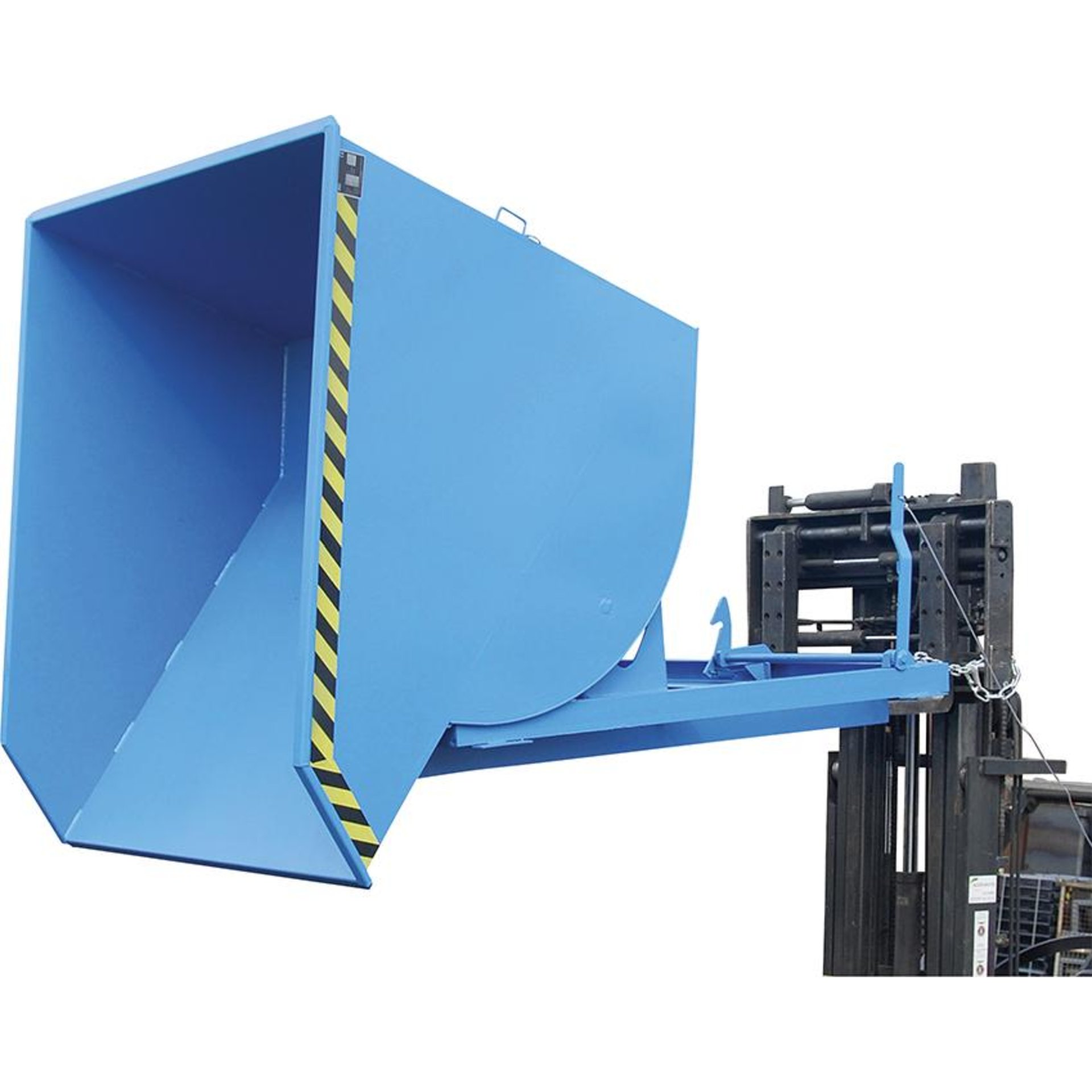 Kippbehälter BKM 1500 l B1560xT1760xH1270 mm RAL5012 Tragkraft 3000kg mit Abrollsystem