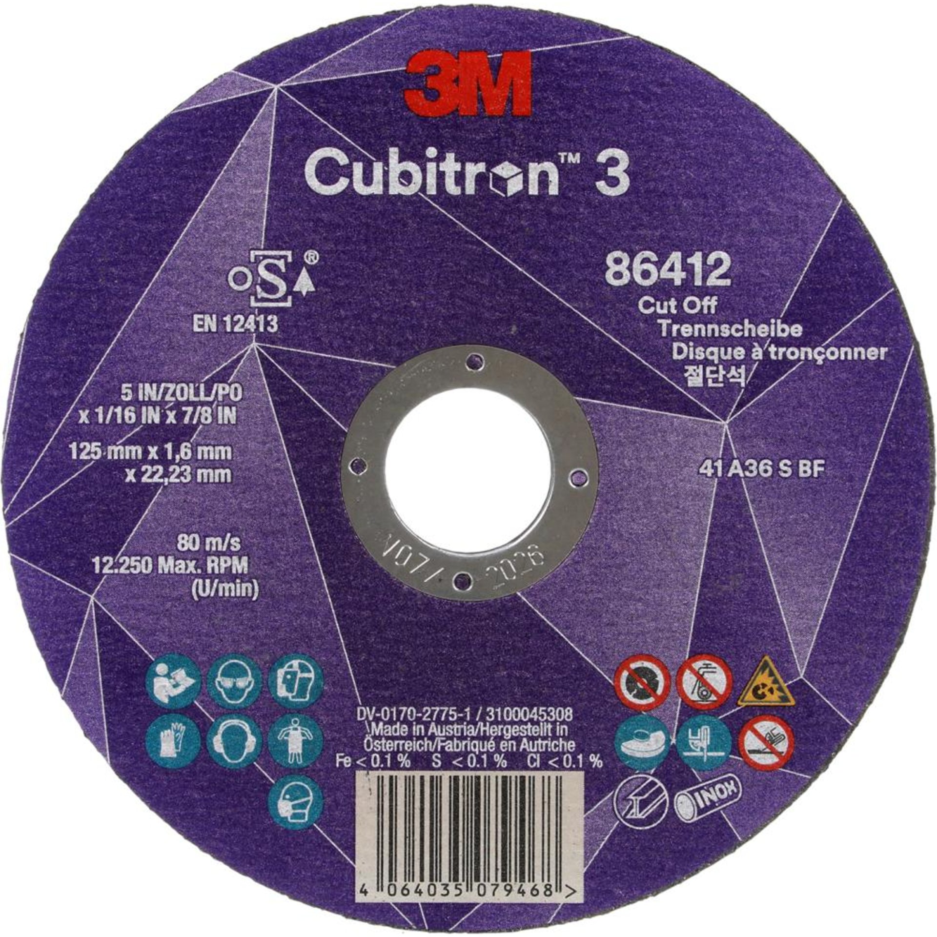 Trennscheibe Cubitron™ 3, für die Edelstahlbearbeitung