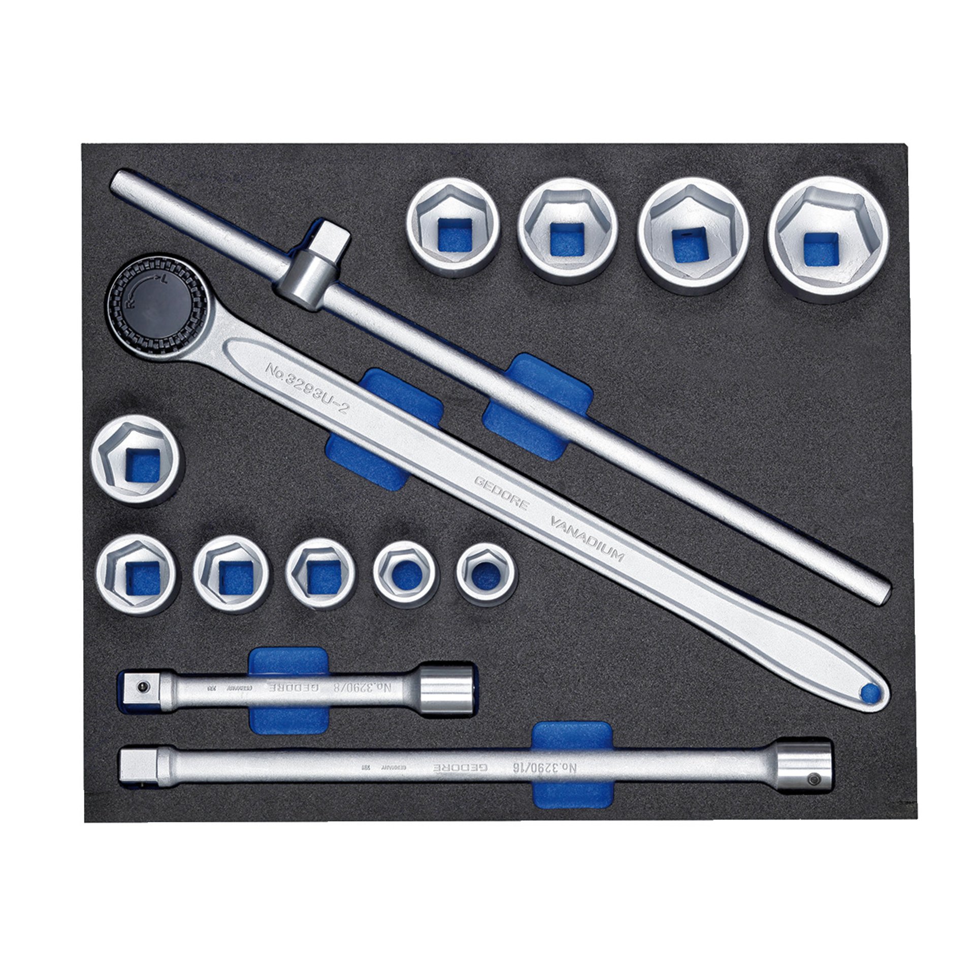 2005 CT3-32 Steckschlüssel-Sortiment 3/4" in Check-Tool-Modul, 14-teilig