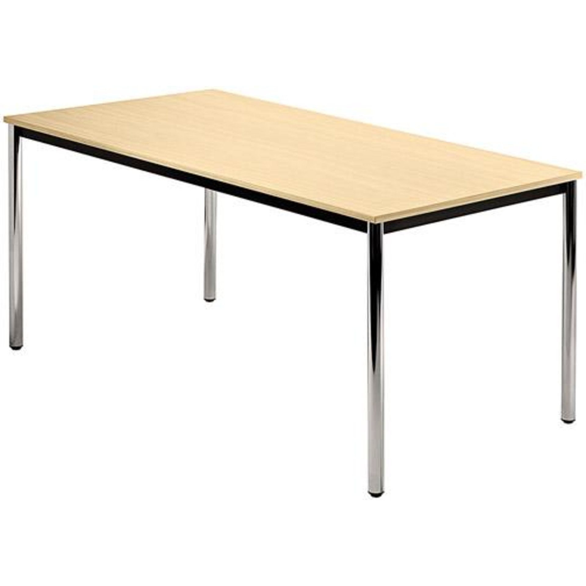 Bespr.-tisch 160 x 80 Ahorn/Chrom