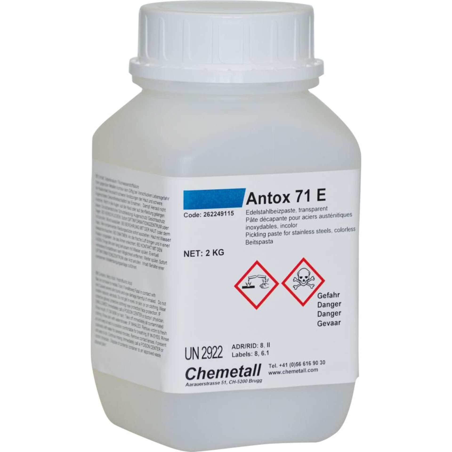 Edelstahlbeizpaste 71E 2 kg Antox