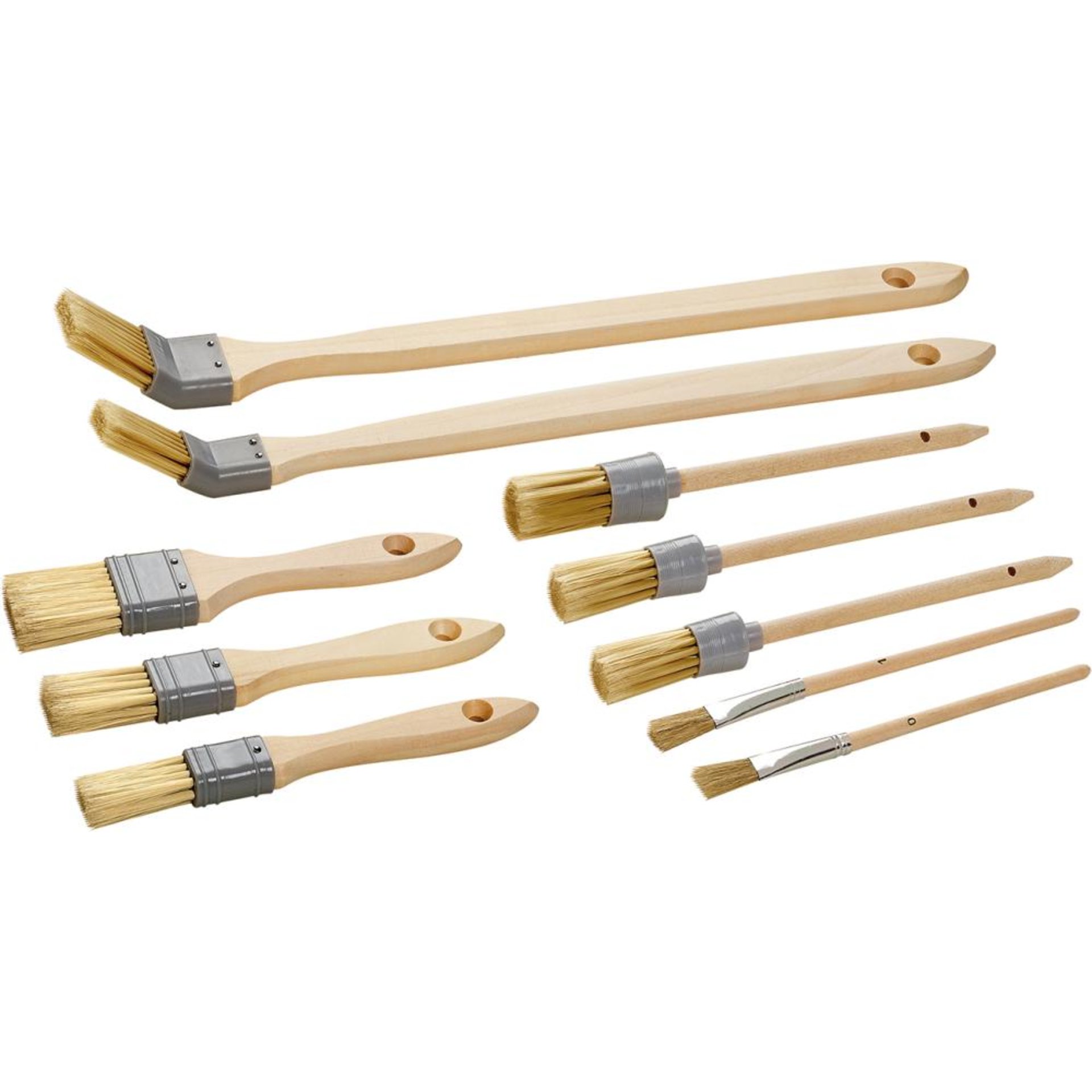 Pinsel-Set, 10-teilig Kunstborste, Holzsti. FSC