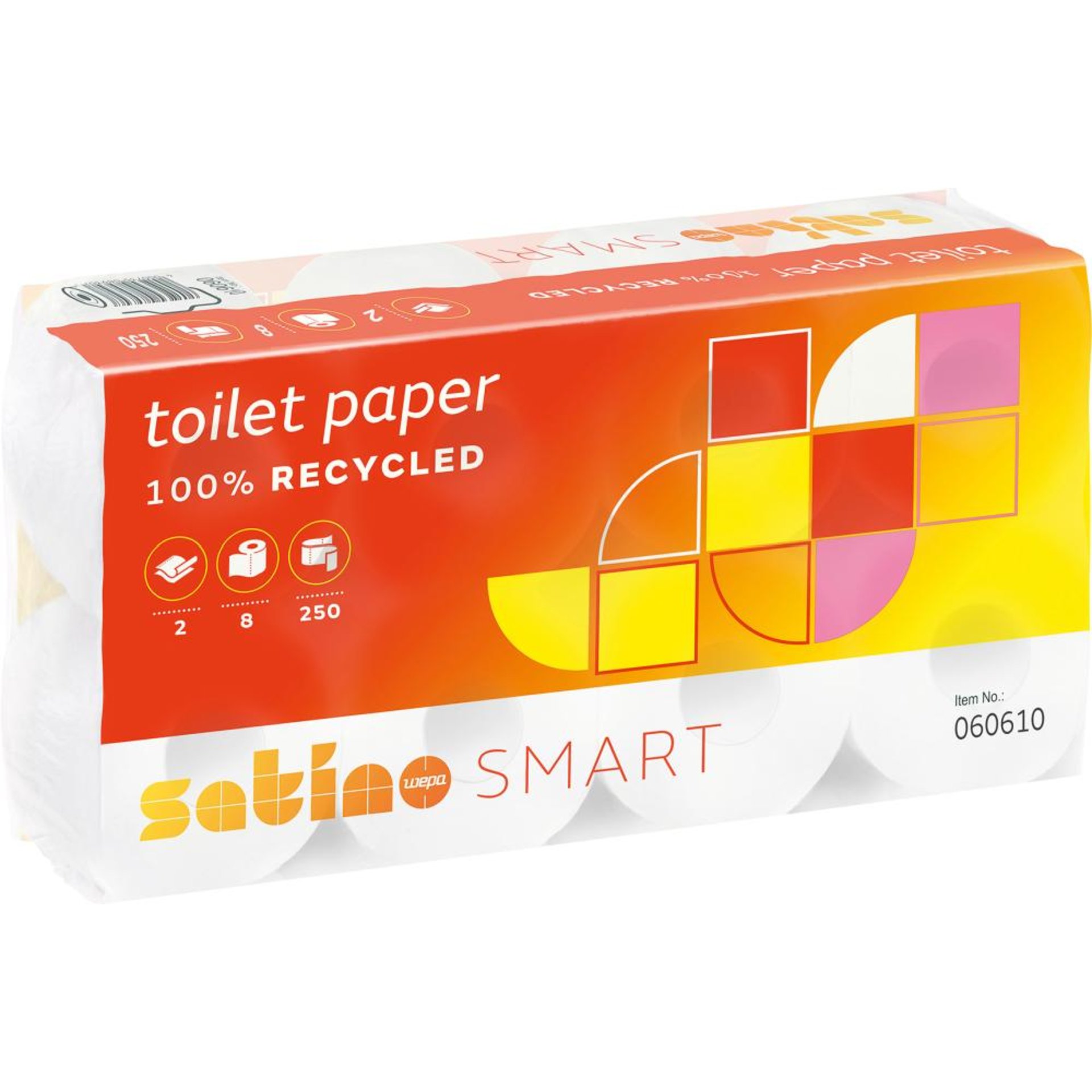 Toilettenpapier WEPASmart2-lagig weiß 64 Rollen