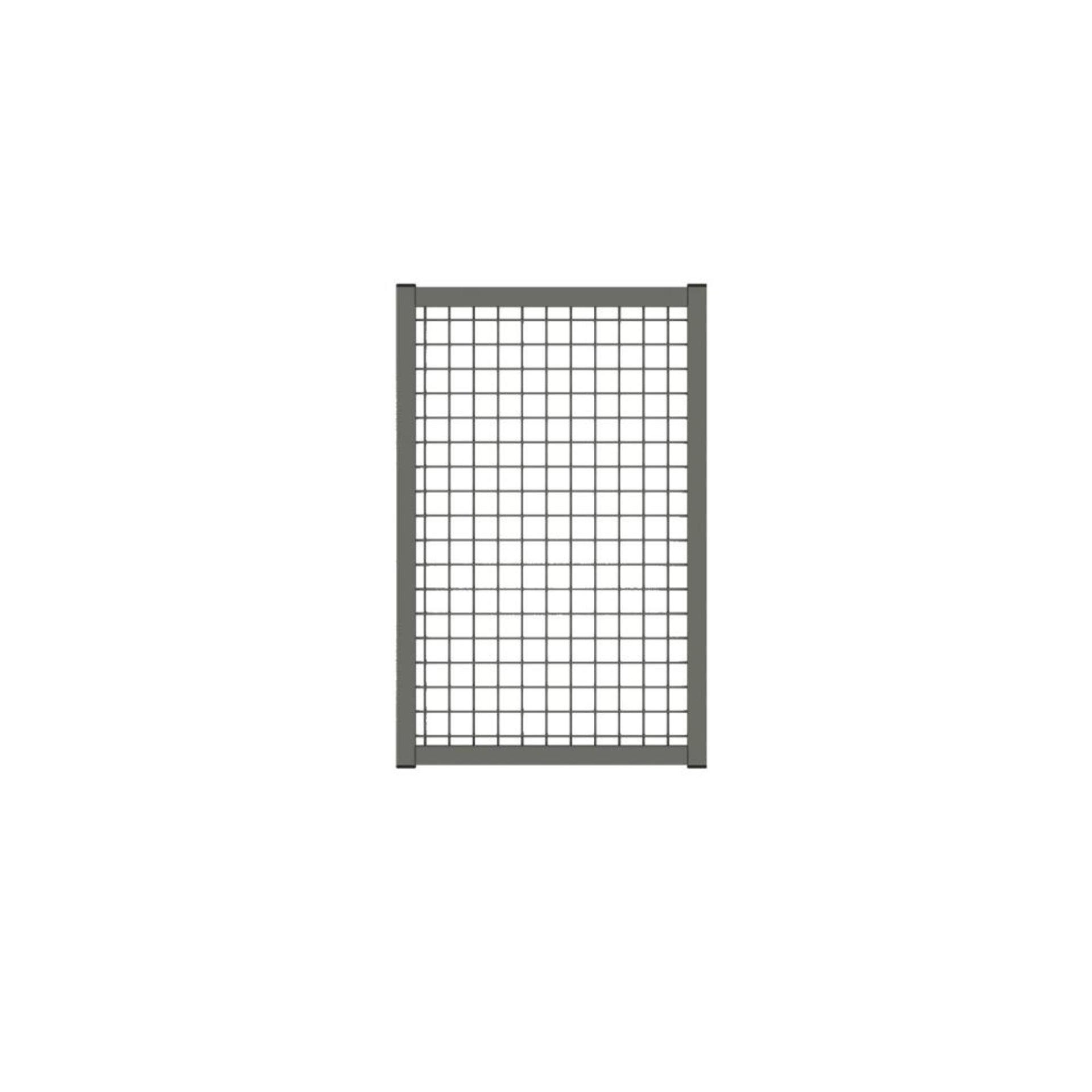Aufsatzelement Trennwandsystem Vario B480xH750 mm RAL 7037 Drahtgitter