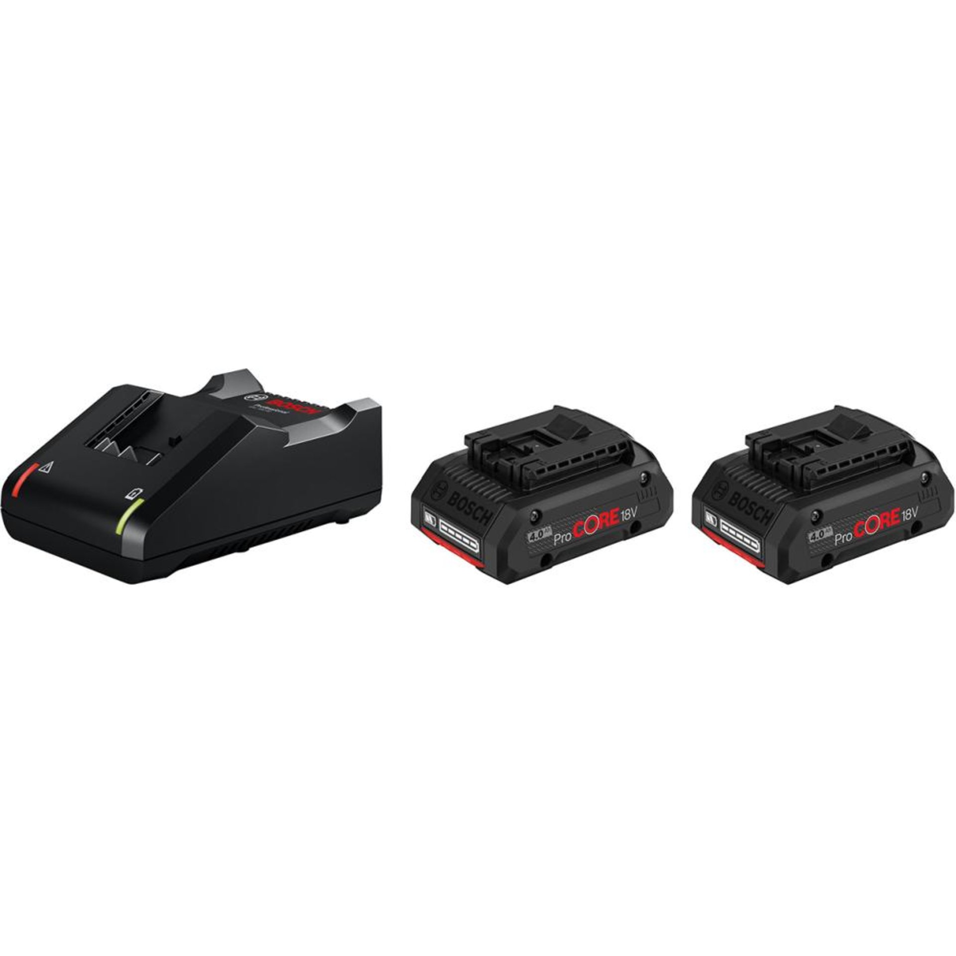 Akku-Starter Set ProCore 18,0 V 2 x 4,0 Ah Bosch Ladegerät GAL 1840 Karton