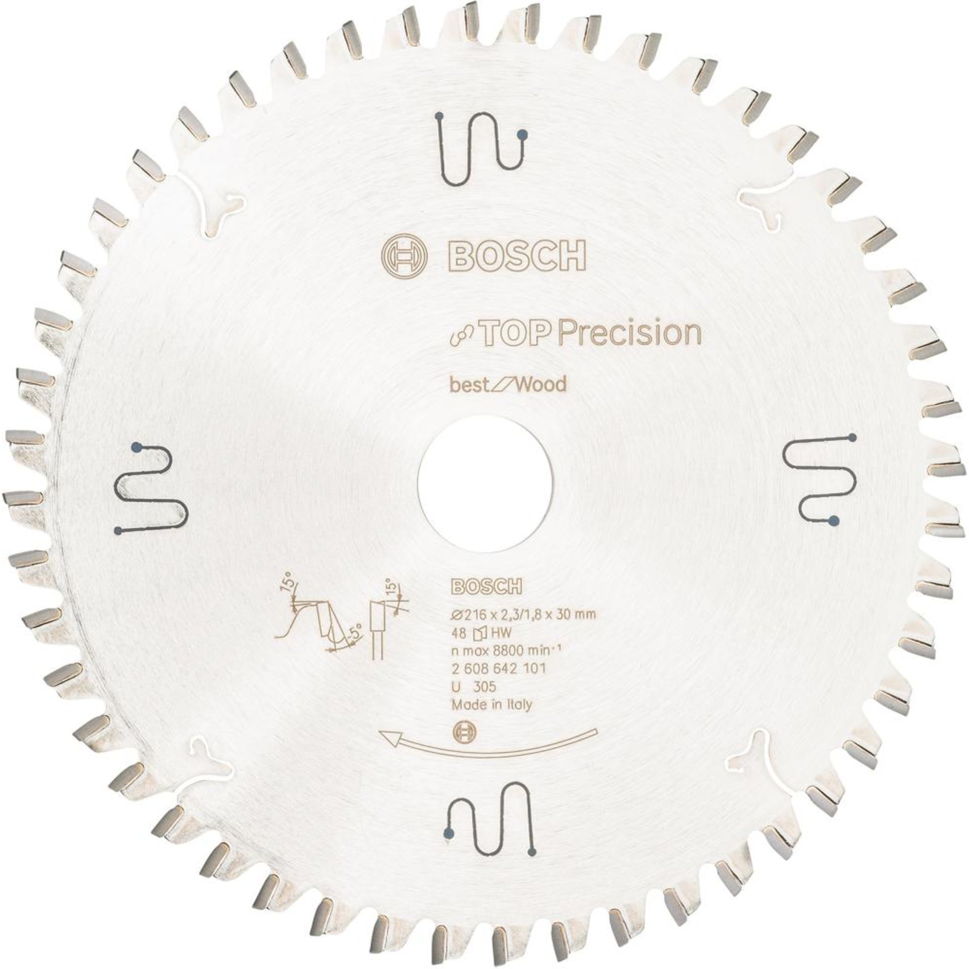 HM-Kreissägeblatt 216x2,3/1,8x30 48Z WZ BosVE à 1 Stück Top Precision Best f Wood