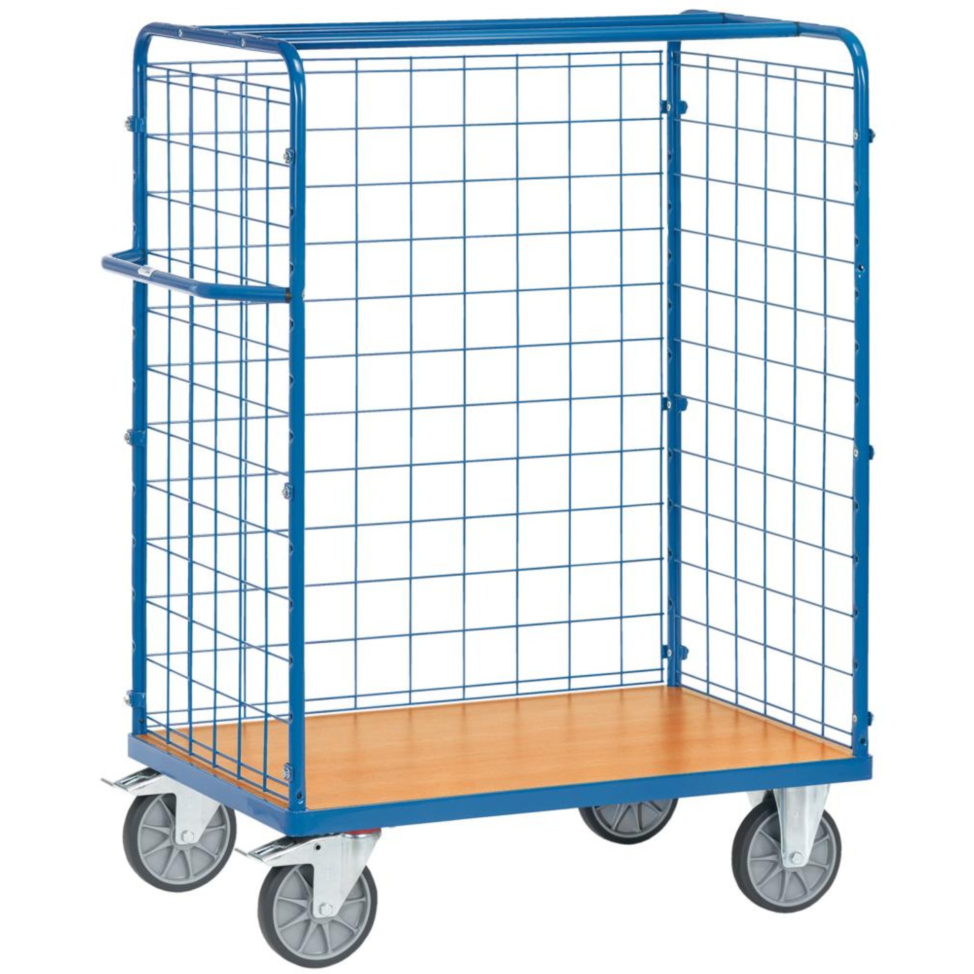 Paketwagen mit Drahtgitterwänden