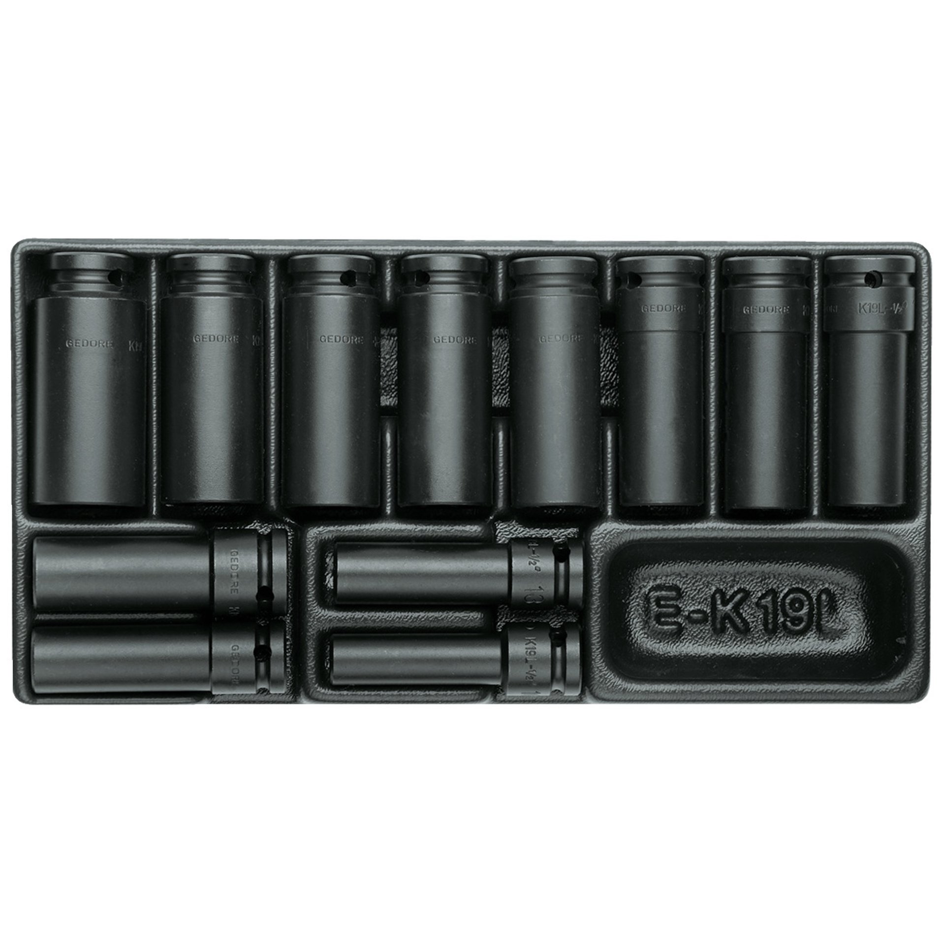 1500 ES K 19 L Satz Kraftschraubereinsätze 1/2" in 1/3 ES-Modul