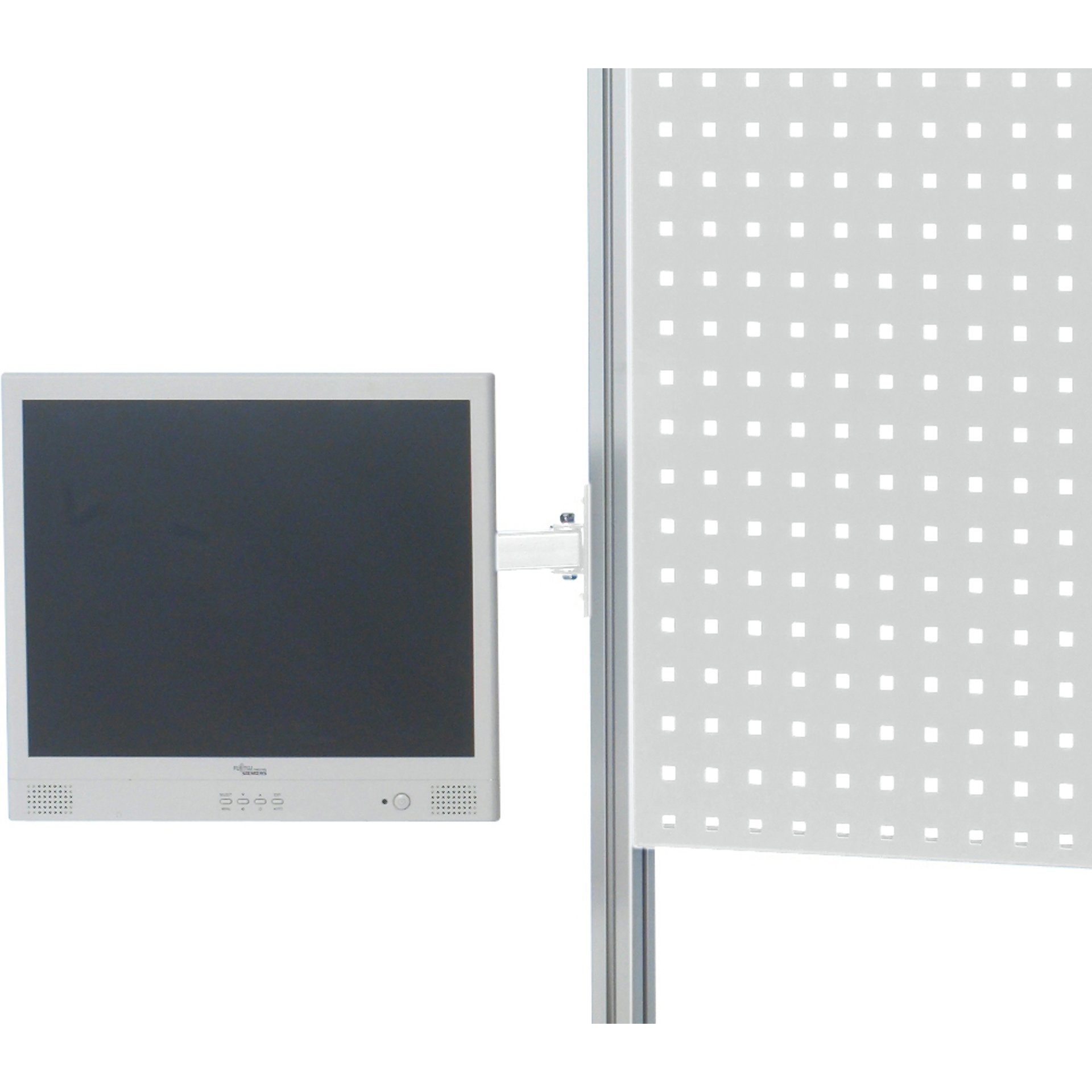 Schwenkarm (2 Gelenke) für Flachbildschirm (VESA-75/100), RAL7035