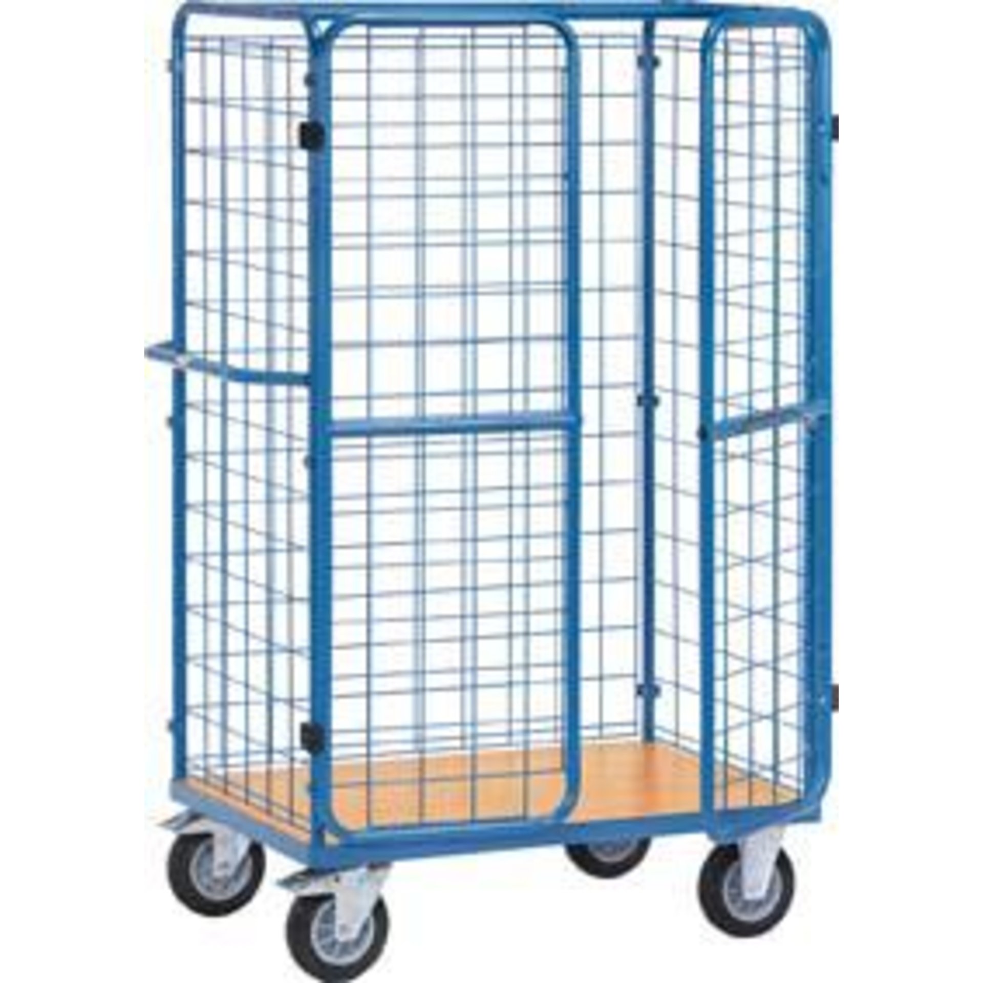 Paketwagen mit Drahtgitterwänden und Flügeltüren
