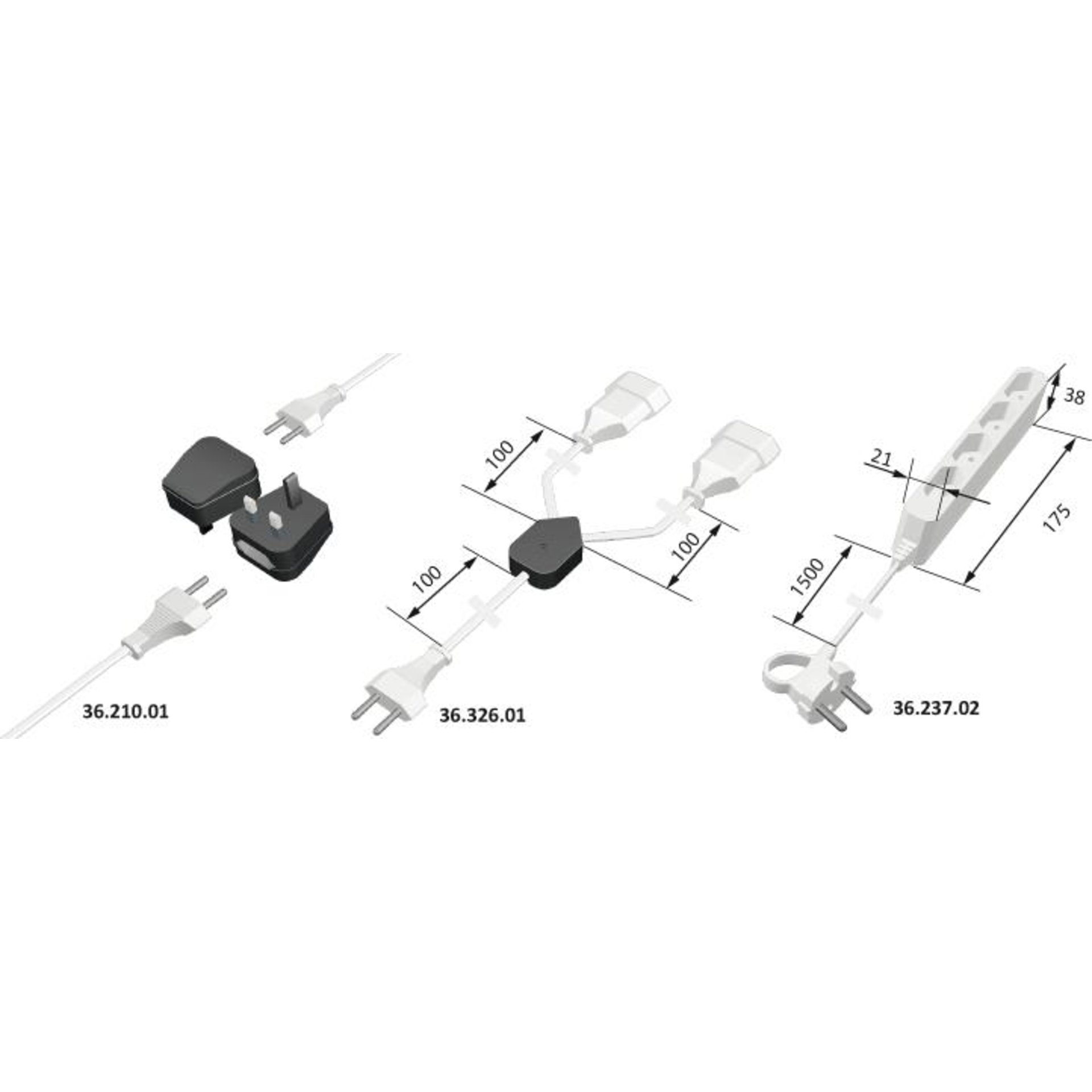 HV Y-Verteiler ws 1x EFS /2x EF Kupplung
