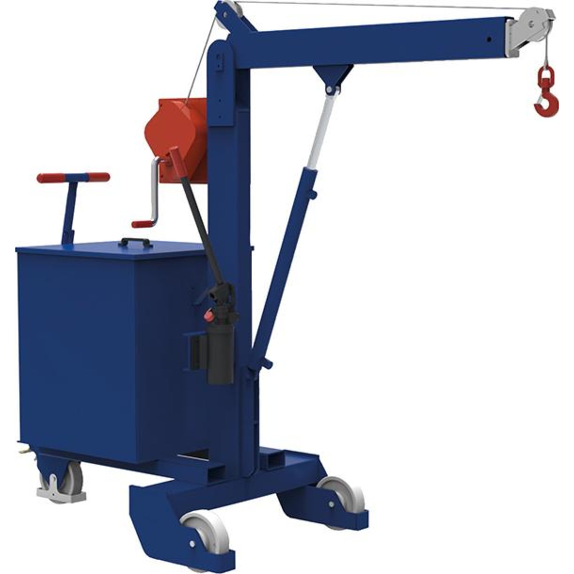 Werkstattkran freitragend HandseilwindeTraglast 500kg RAL 5002