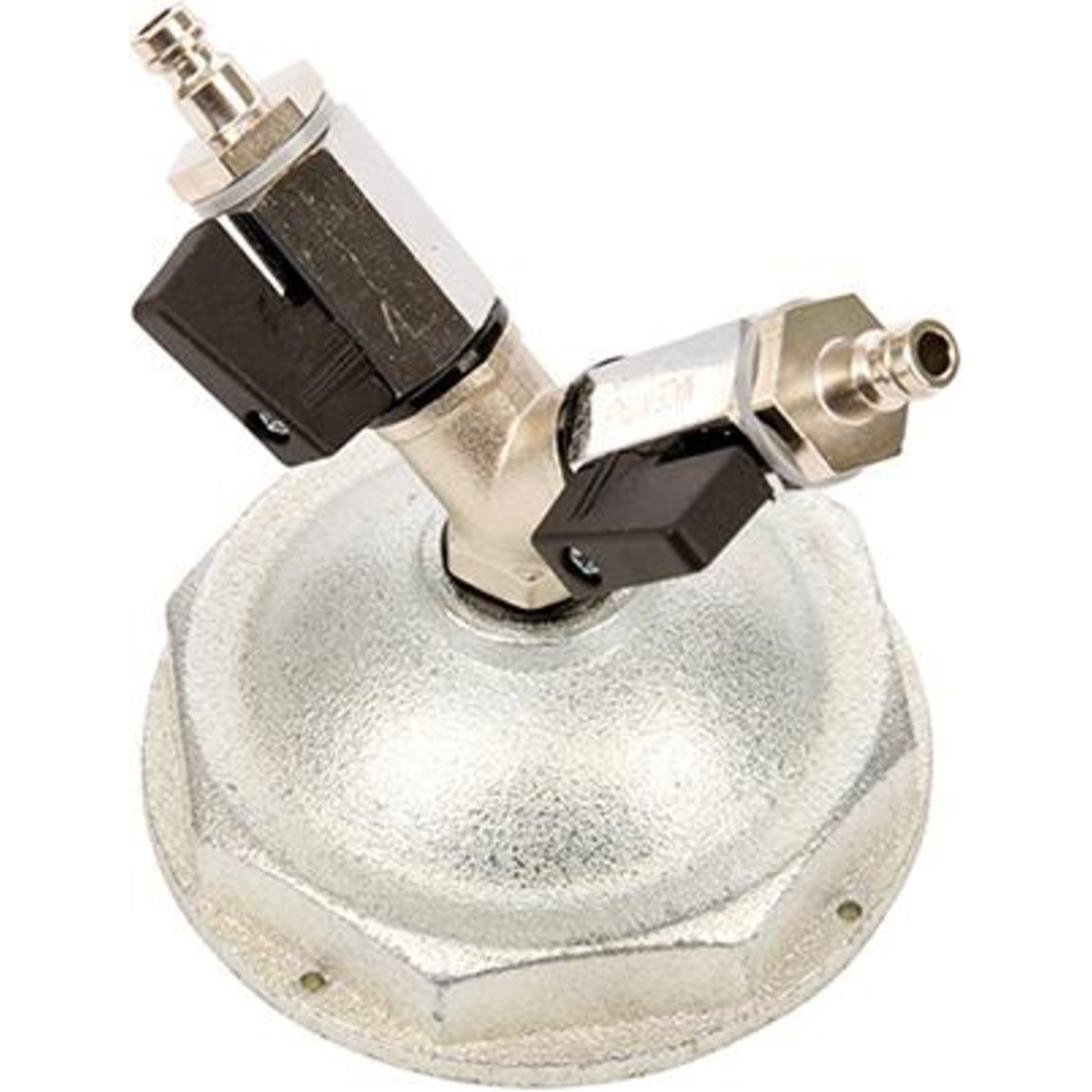 Gasprüfanschl.Übertström Einrohr DN40 m.2xKugelha.