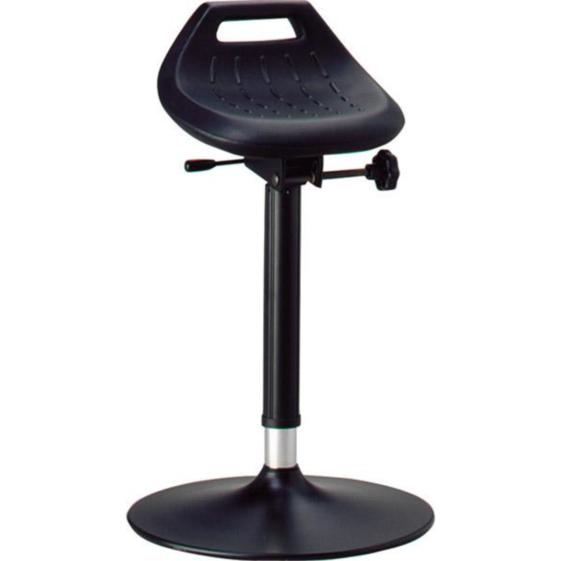 Bimos Stehhilfe 9454-2000Integralschaum schwarz Sitzhöhe 650-850 mm mit Tellerfuß