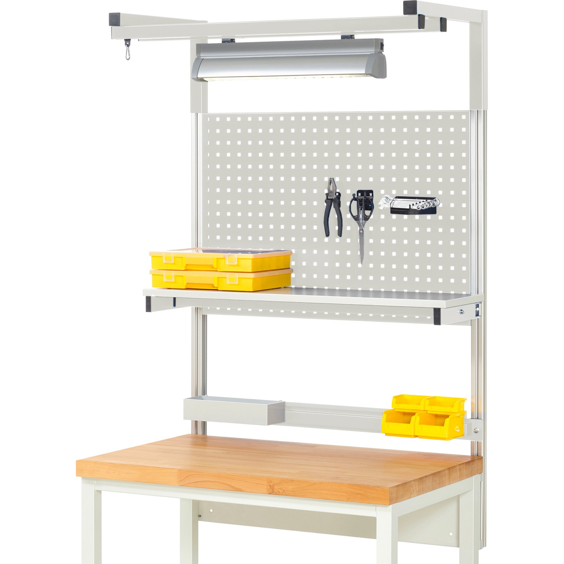 System-Aufbau - Komplettset 04, für Produktbreite 1000 mm, RAL7035/RAL7035