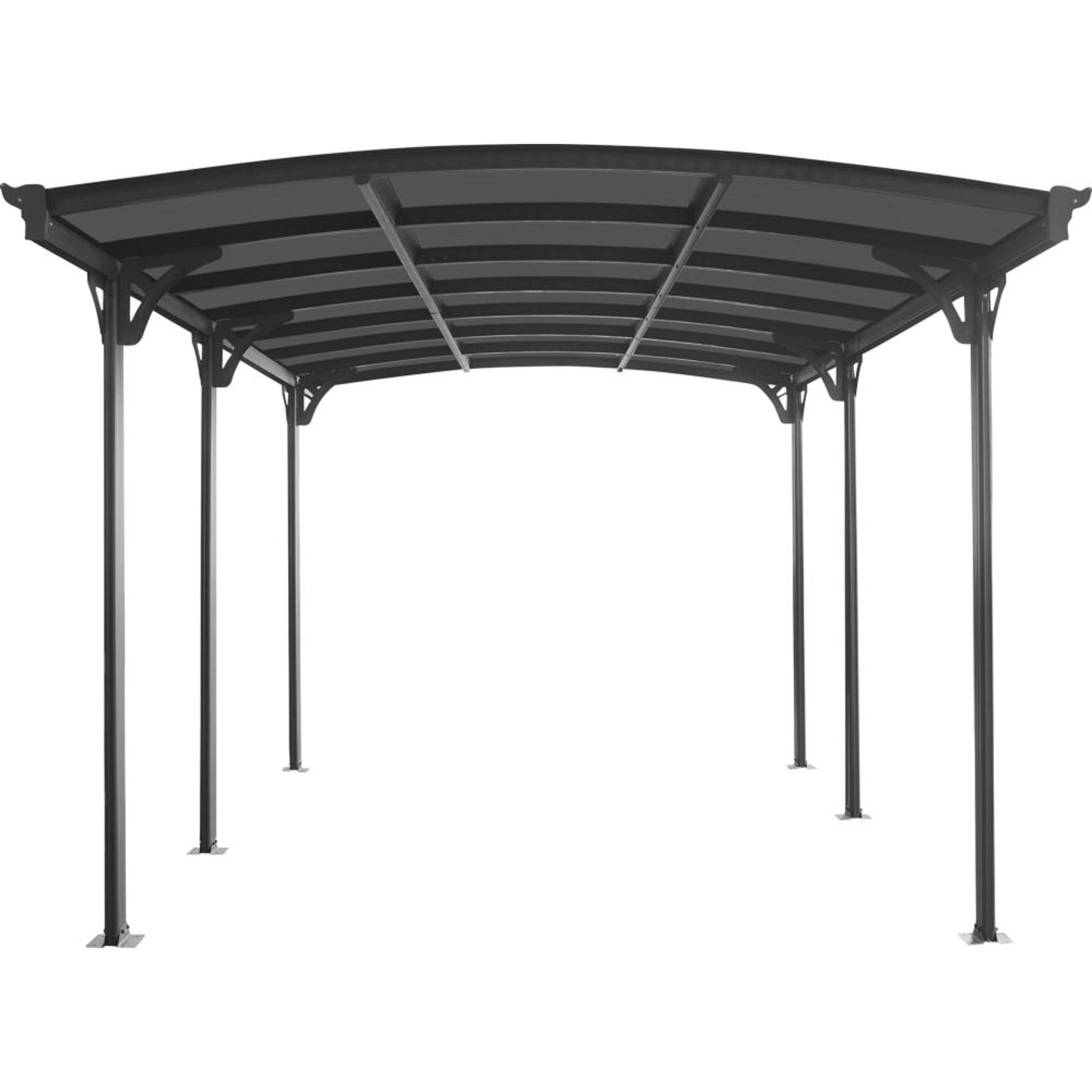 Carport 6M mit 6 mm Patten 300 x 505 x 212/238 cm