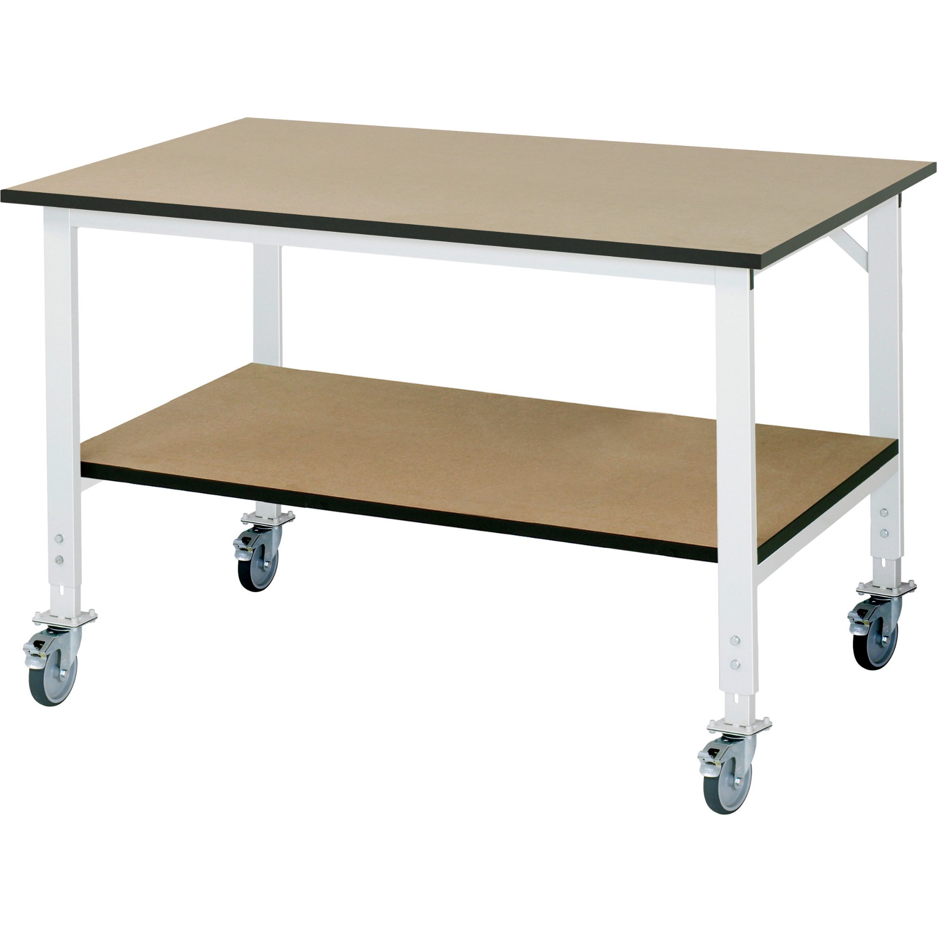 Fahrbarer Arbeitstisch (HV) Tom - KM-01, B1500xT1000xH910-1230mm, F-Platte-22mm