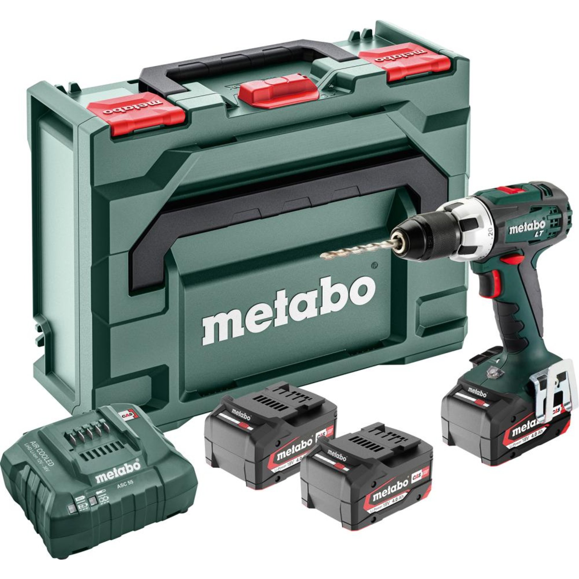 Akku Bohrschrauber BS 18 LT Metabo 3x18,0V 4,0 Ah Ladegerät ASC30-36 MetaLo