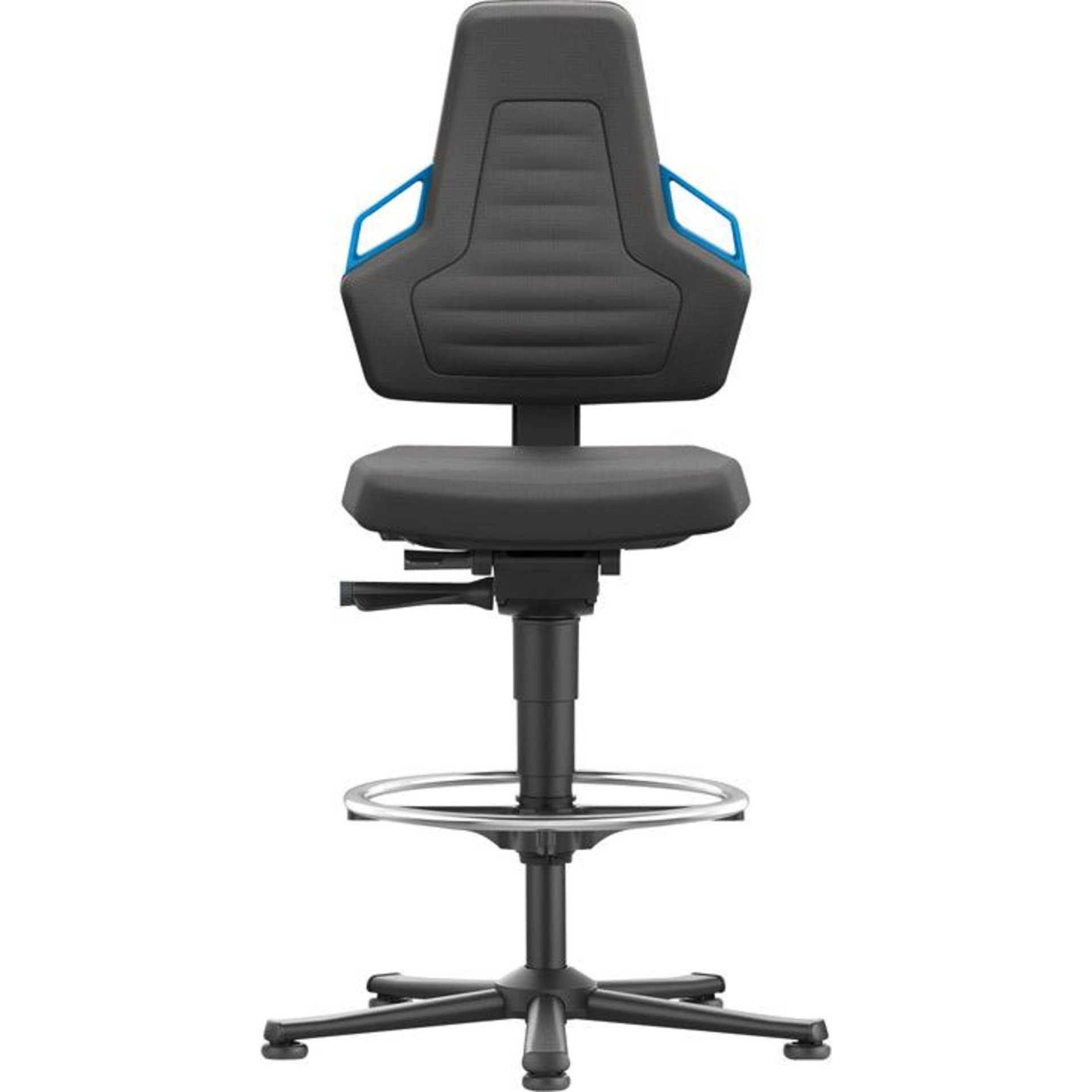 Bimos Arbeitsstuhl Nexxit 3 Griff blau Sitzhöhe 570-820 mm Integral schwarz,Fußring