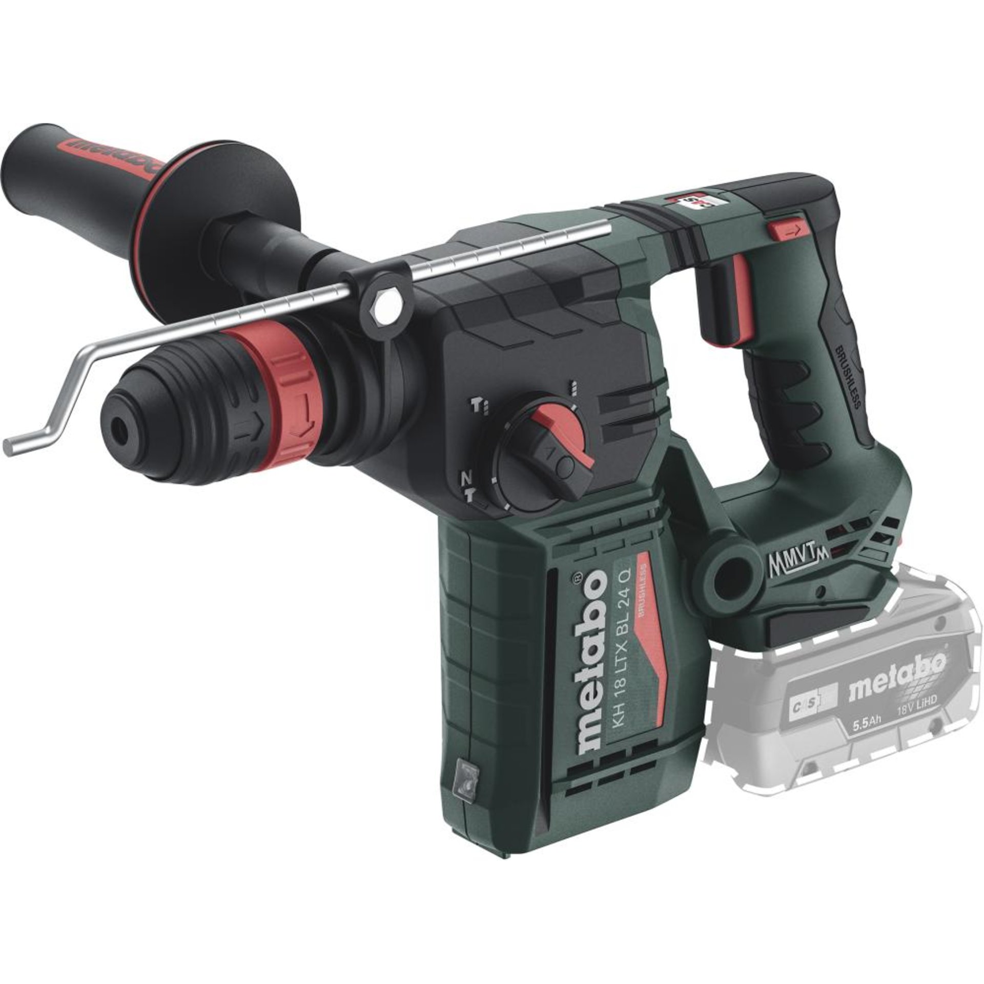 Akku-Kombihammer solo KH 18 LTX BL 24 Q Metabo ohne Akku ohne Ladegerät metaBOX