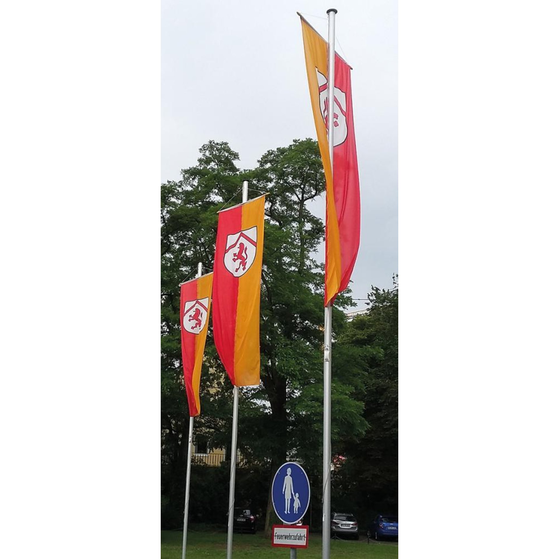 Zylindrischer Aluminium-Fahnenmast, eloxiert