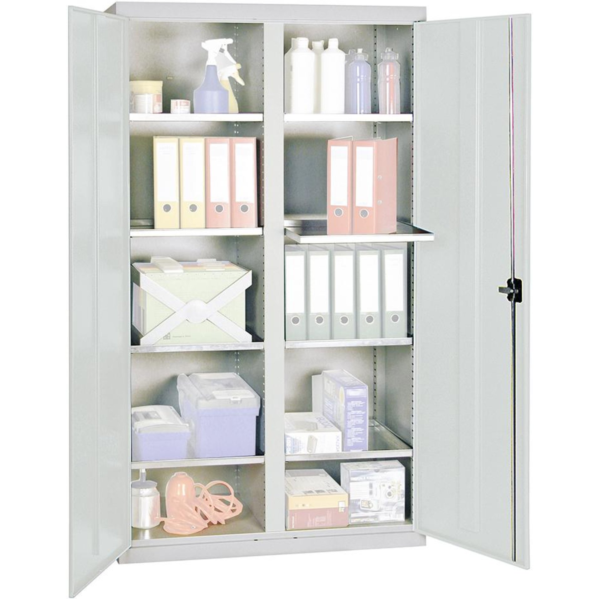 Werkzeug- und Materialschrank Serie 3000, 8 Wannenböden, Mitteltrennwand
