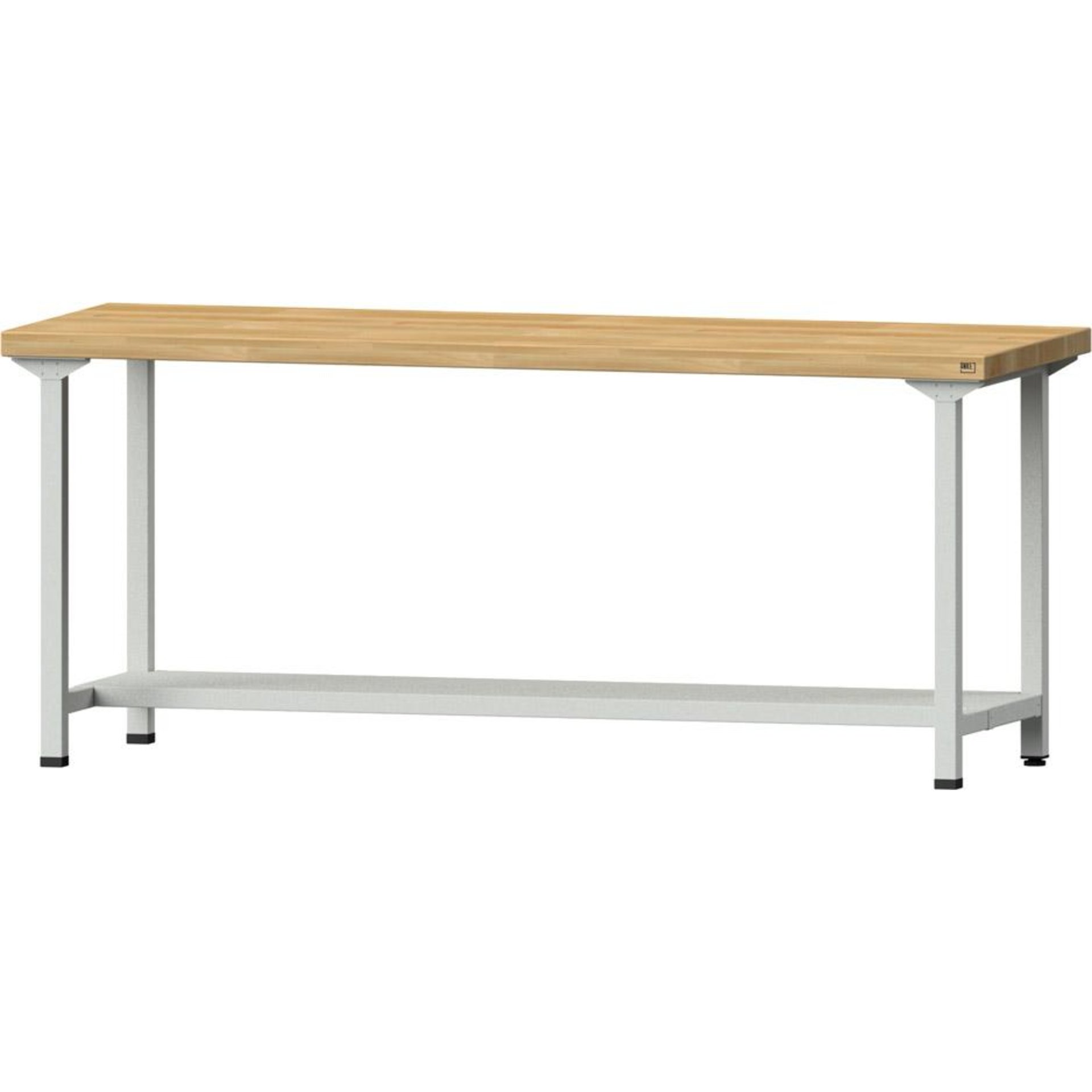 Anke Arbeitstisch B2000xT700xH850mm RAL7035 BMP: 50 mm mit Ablageboden T400mm