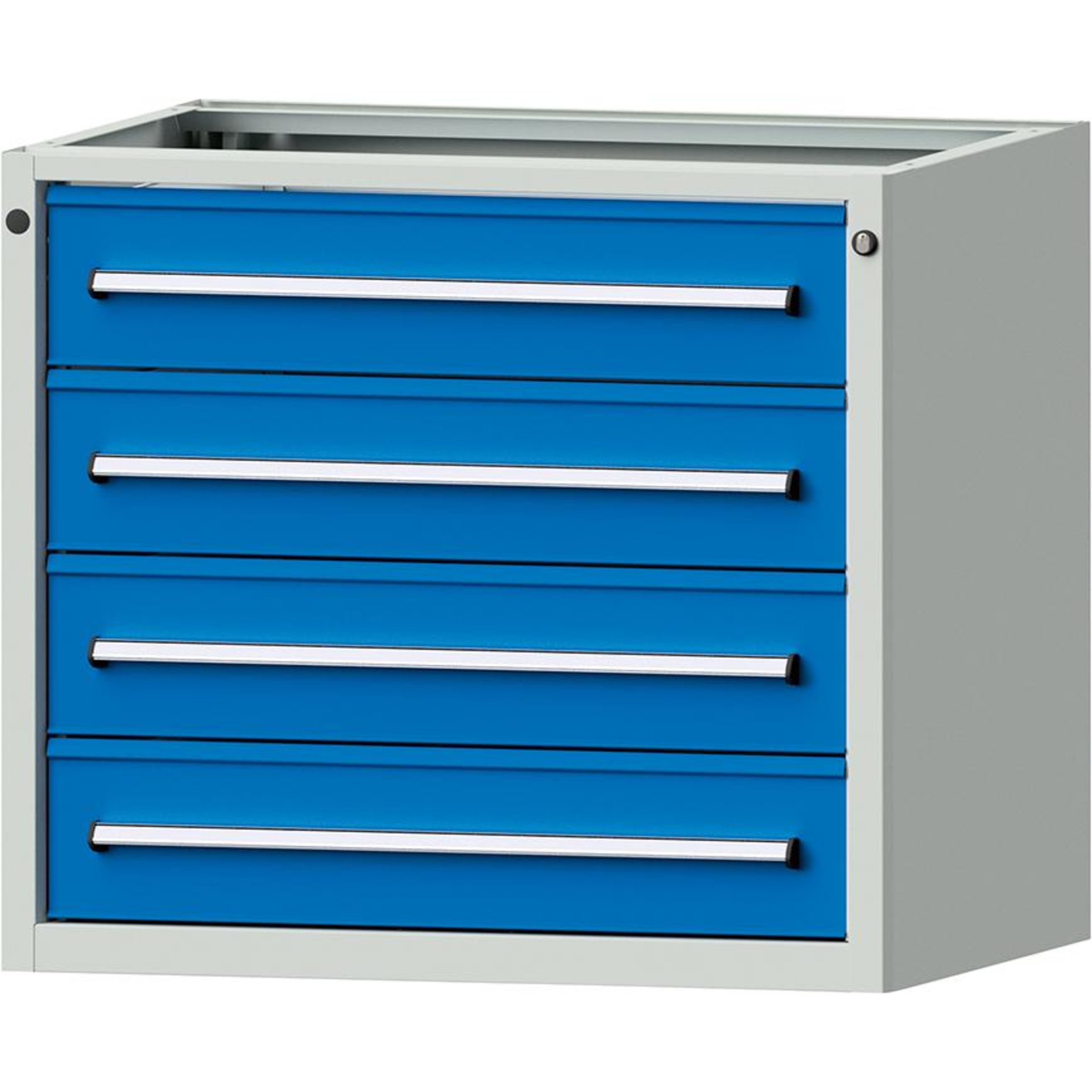 Sockelschrank B910xH800mm RAL 5012 4 Schubladen