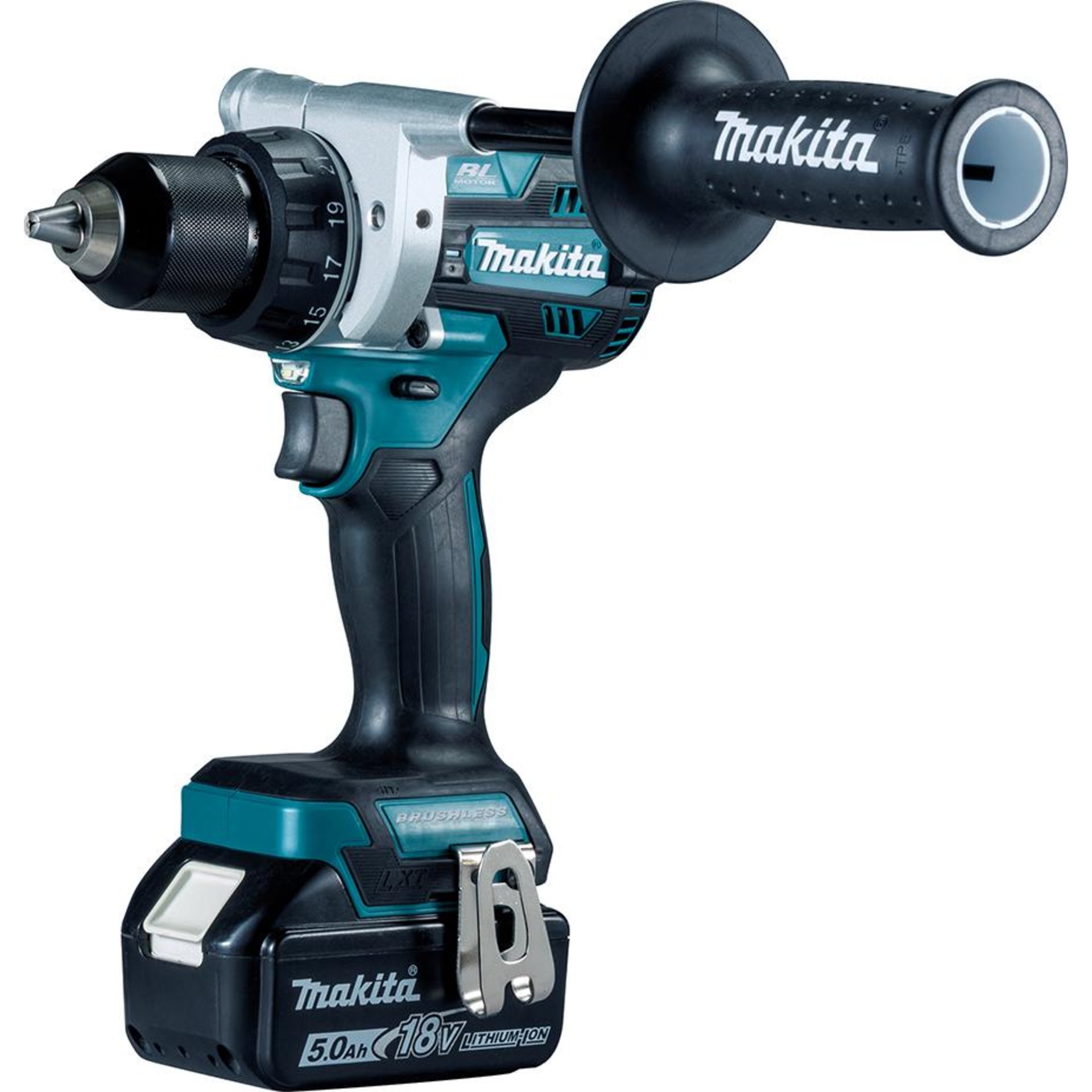 Akku-Bohrschrauber LXT DDF486RTJ Makita 2x18,0 V 5,0 Ah Ladegerät DC18RC MAKPAC