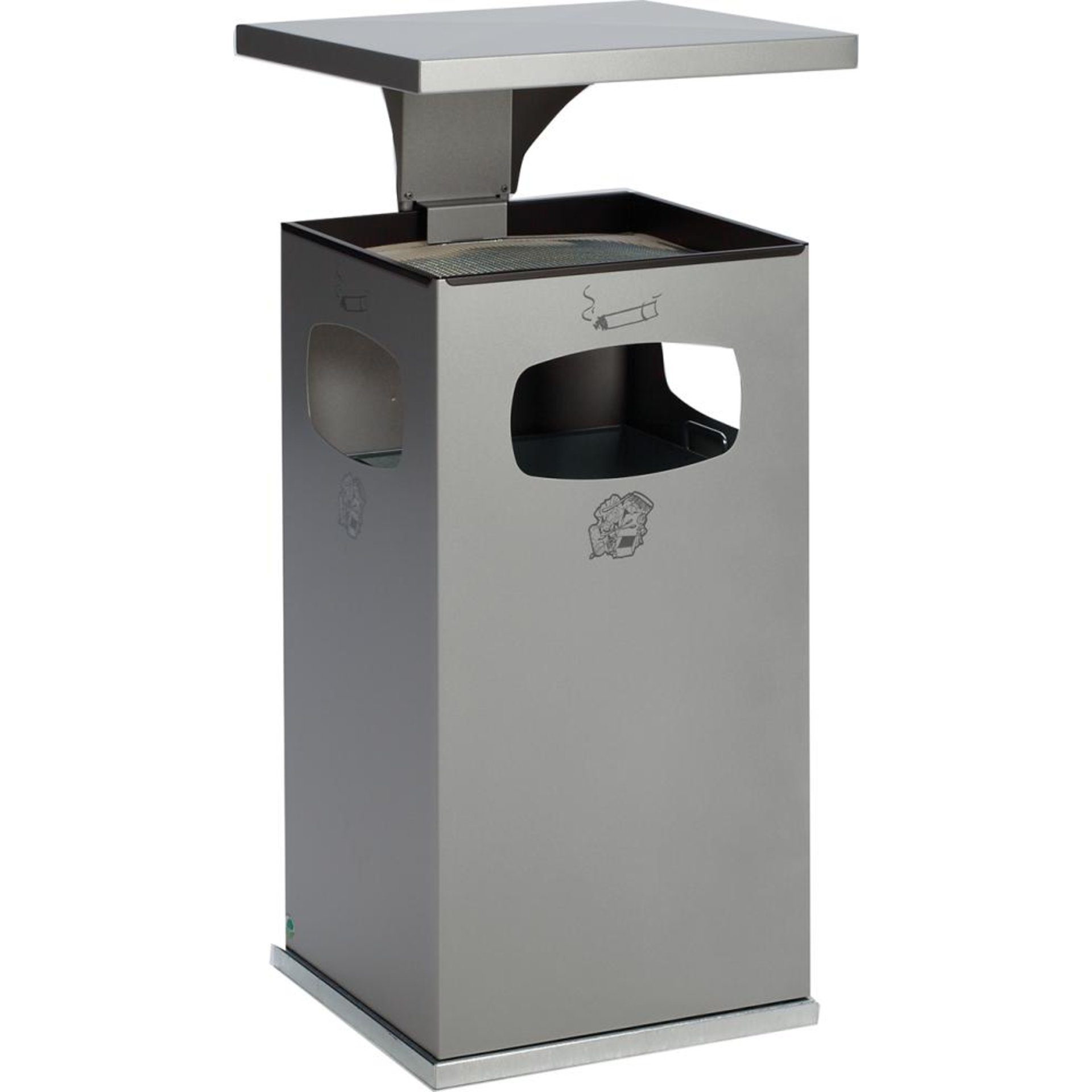 Kombi-Ascher silber 3fach72l incl. Inneneimer VAR