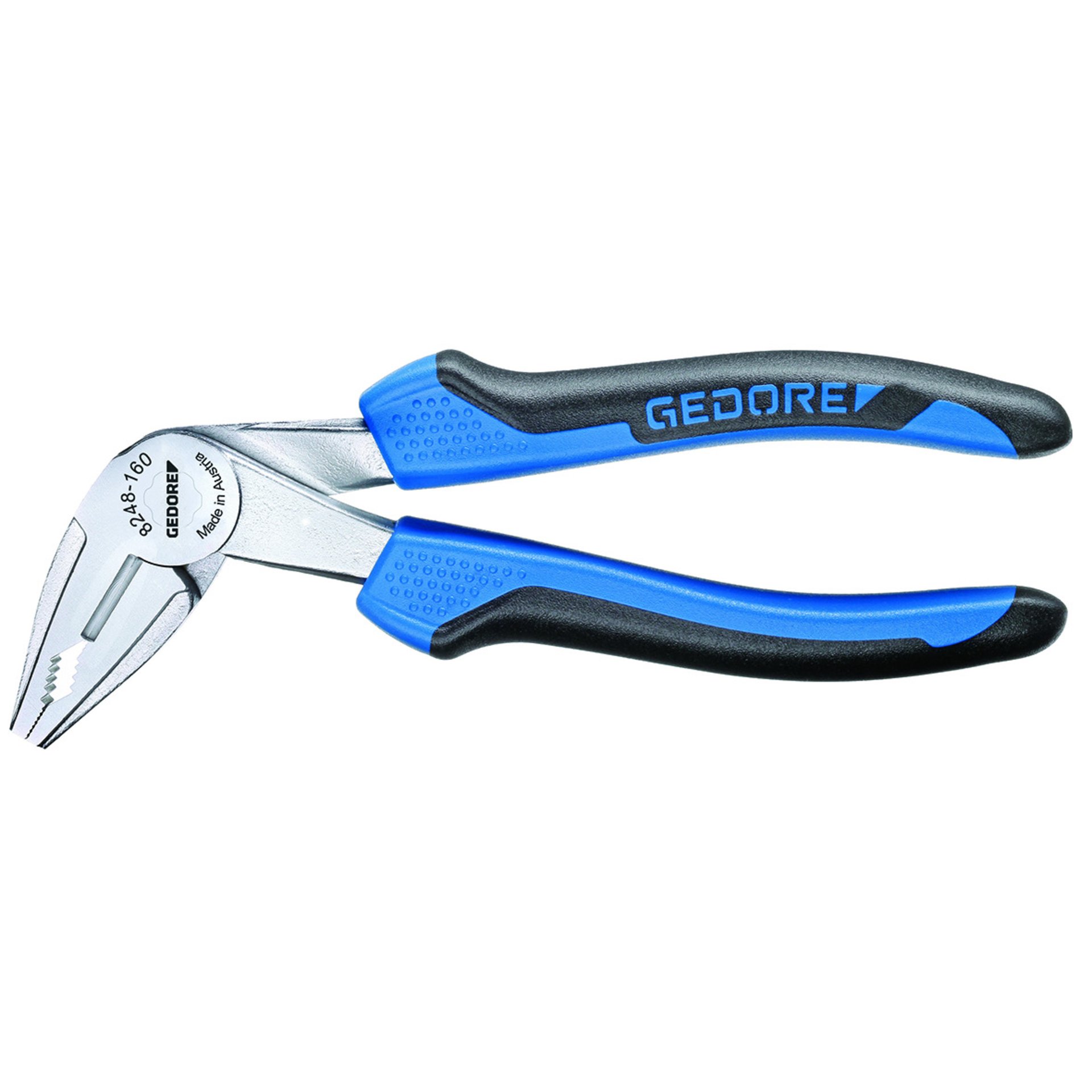 8248-160 JC Gewinkelte Kombinationszange 160 mm 2-K-Griff