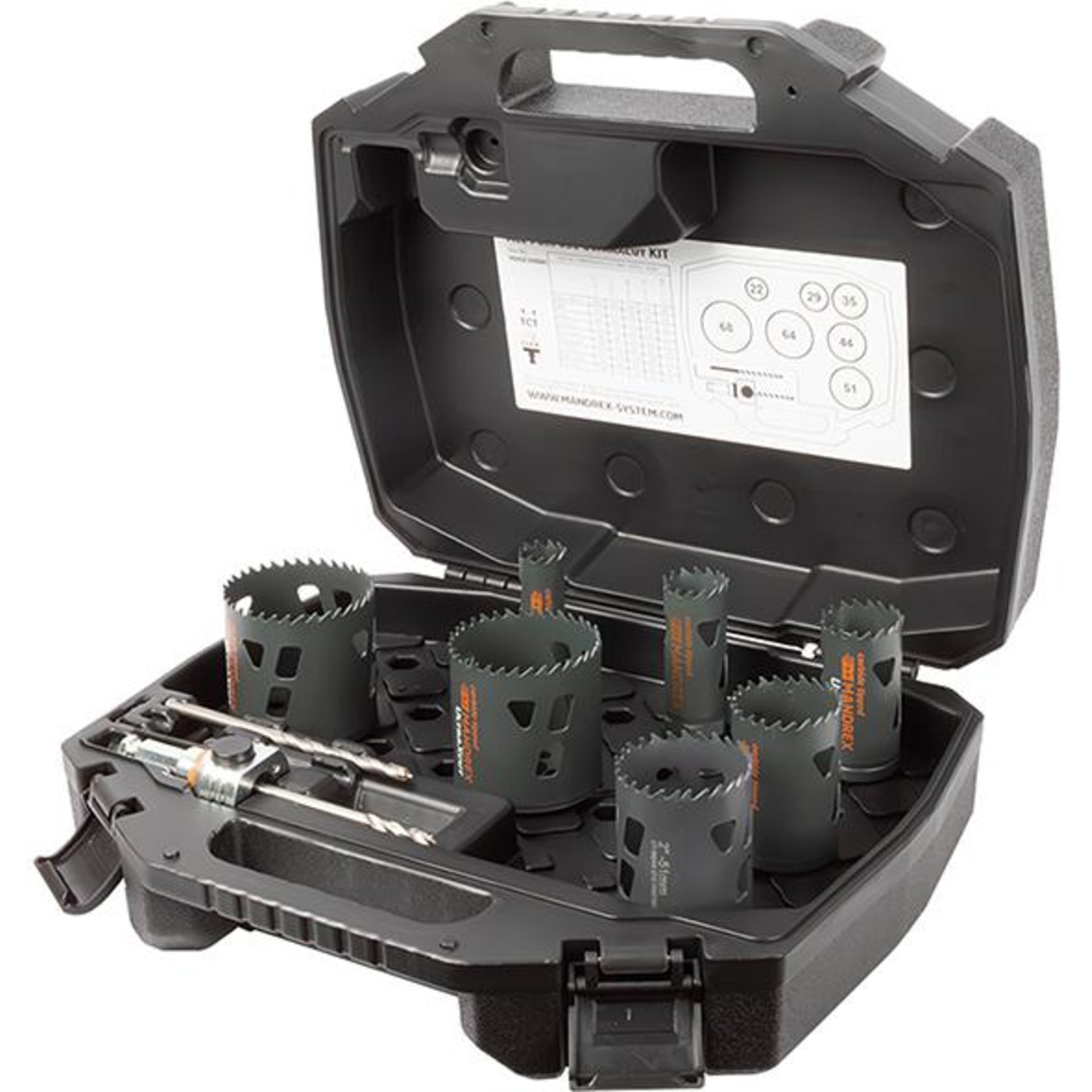 Lochsägen Set MXqs All Purpose Ultra Xcut Elektriker D25,35,44,57, 68,83mm Mandrex