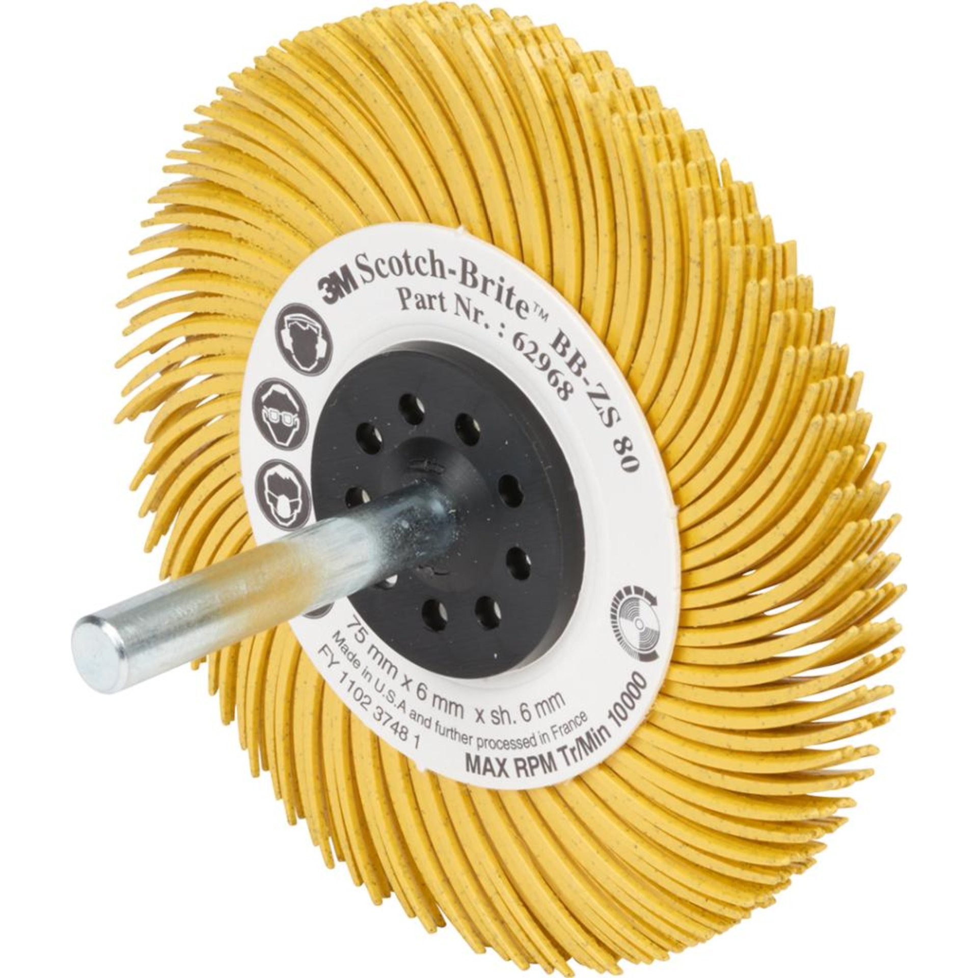 3M Scotch-Brite Bristle-Brush Typ C 76 mm Schaft- 6 mm, BB-ZS, Körnung: 8