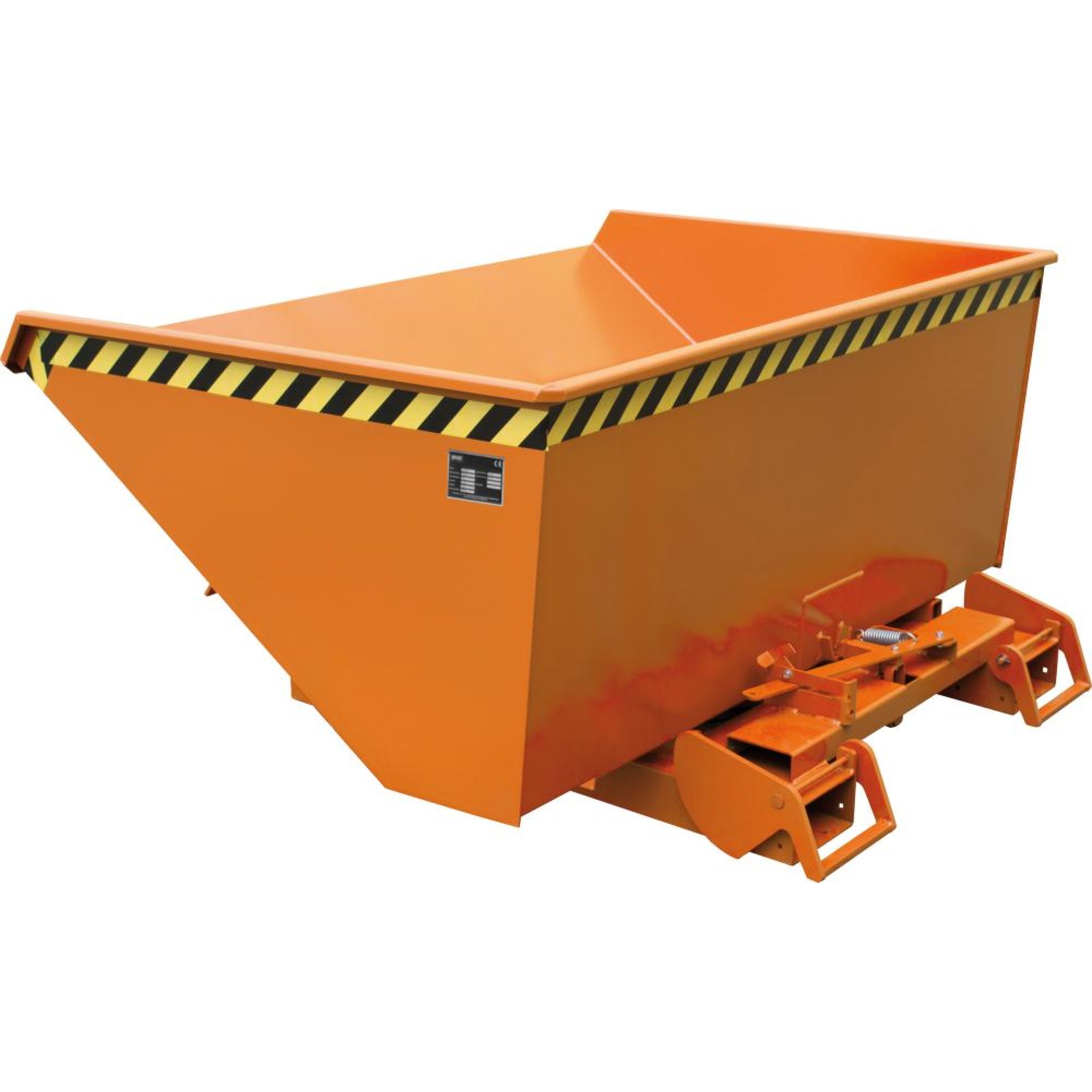 Kippbehälter 4A 900 l B1570xT1485xH865 mm RAL2000 Tragkraft 1000kg mit Abrollsystem