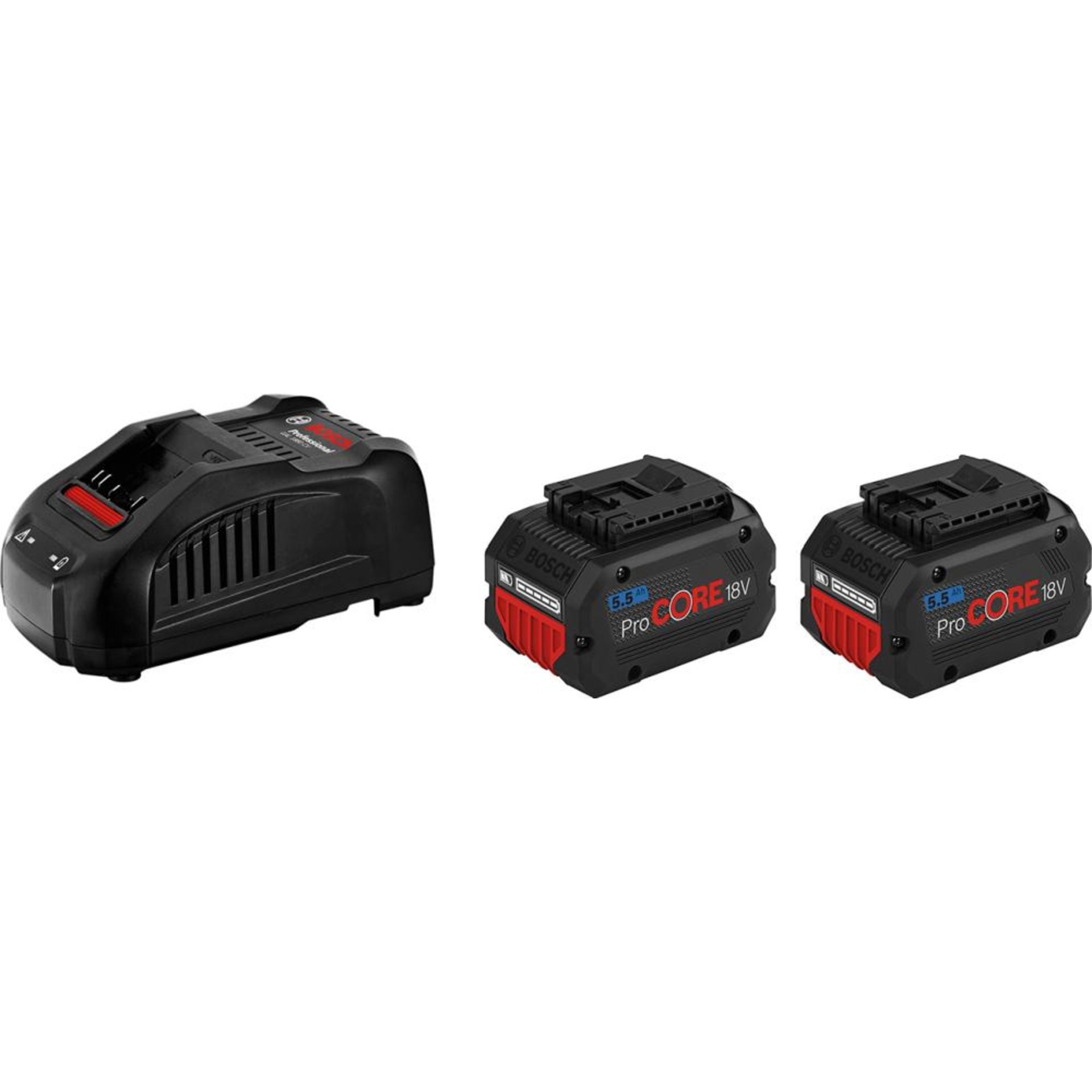 Akku-Starter Set ProCore 18,0 V 2 x 5,5 Ah Bosch Ladegerät GAL1880CV Karton