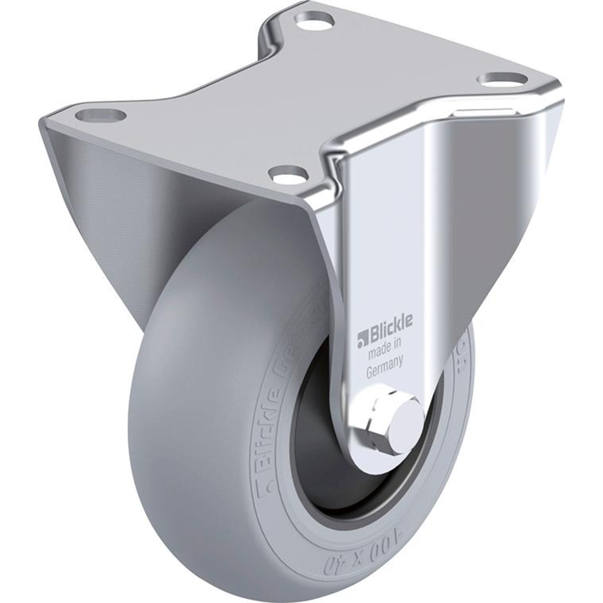 Bockrolle Rad-D100mm Gummi B-POES 100KF-SG