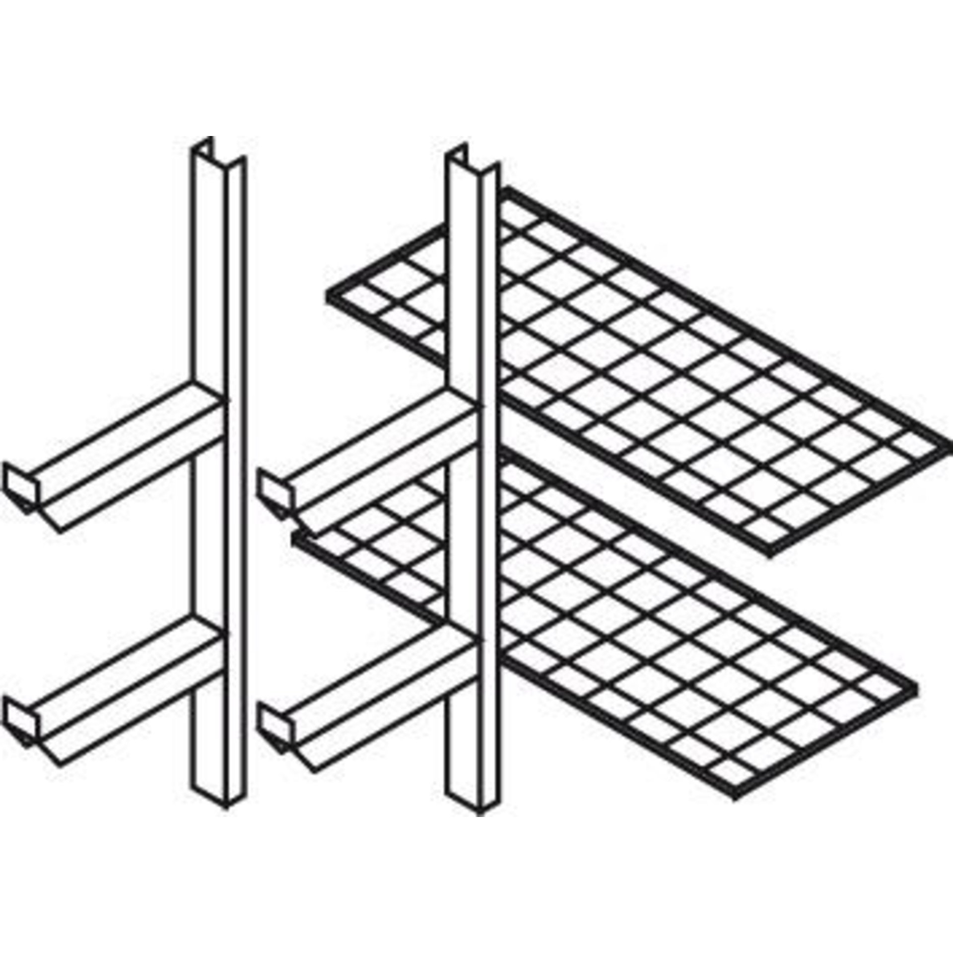 Gitterrostregal 2xRGS (8802), 2xGR (8805)