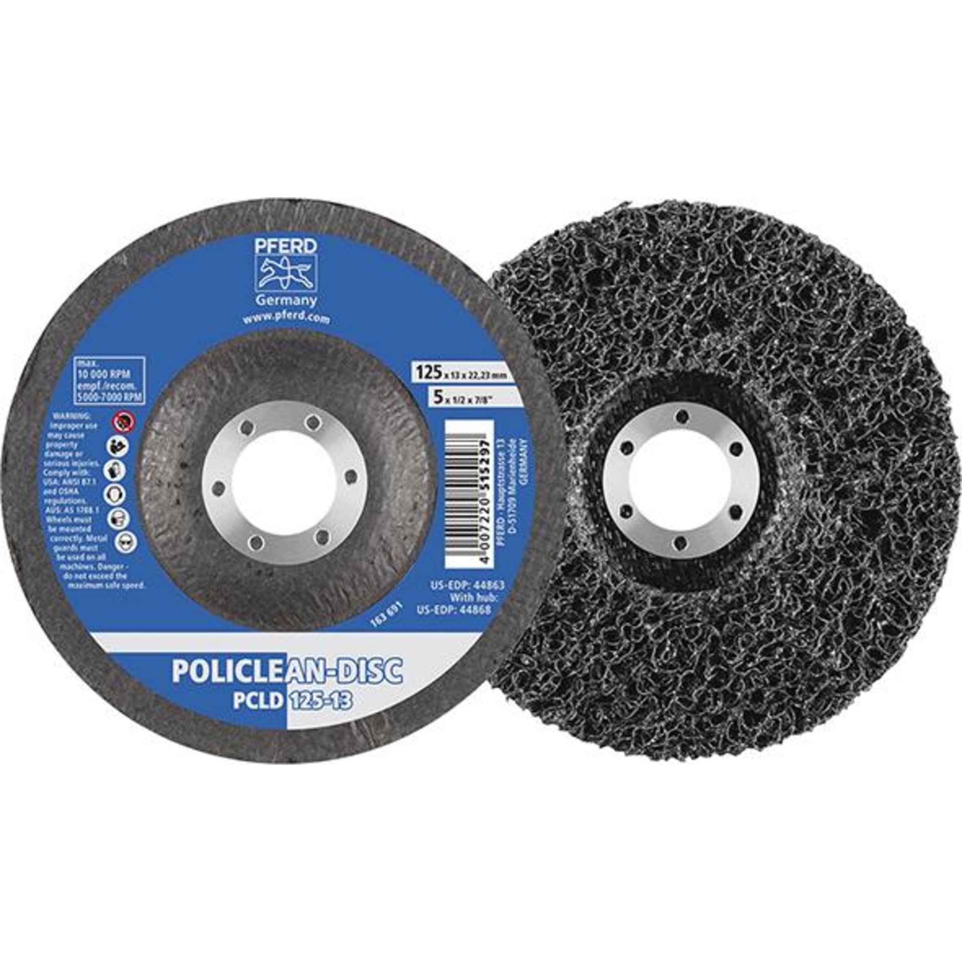 Grobreinigungsscheibe auf Glasgewebeteller