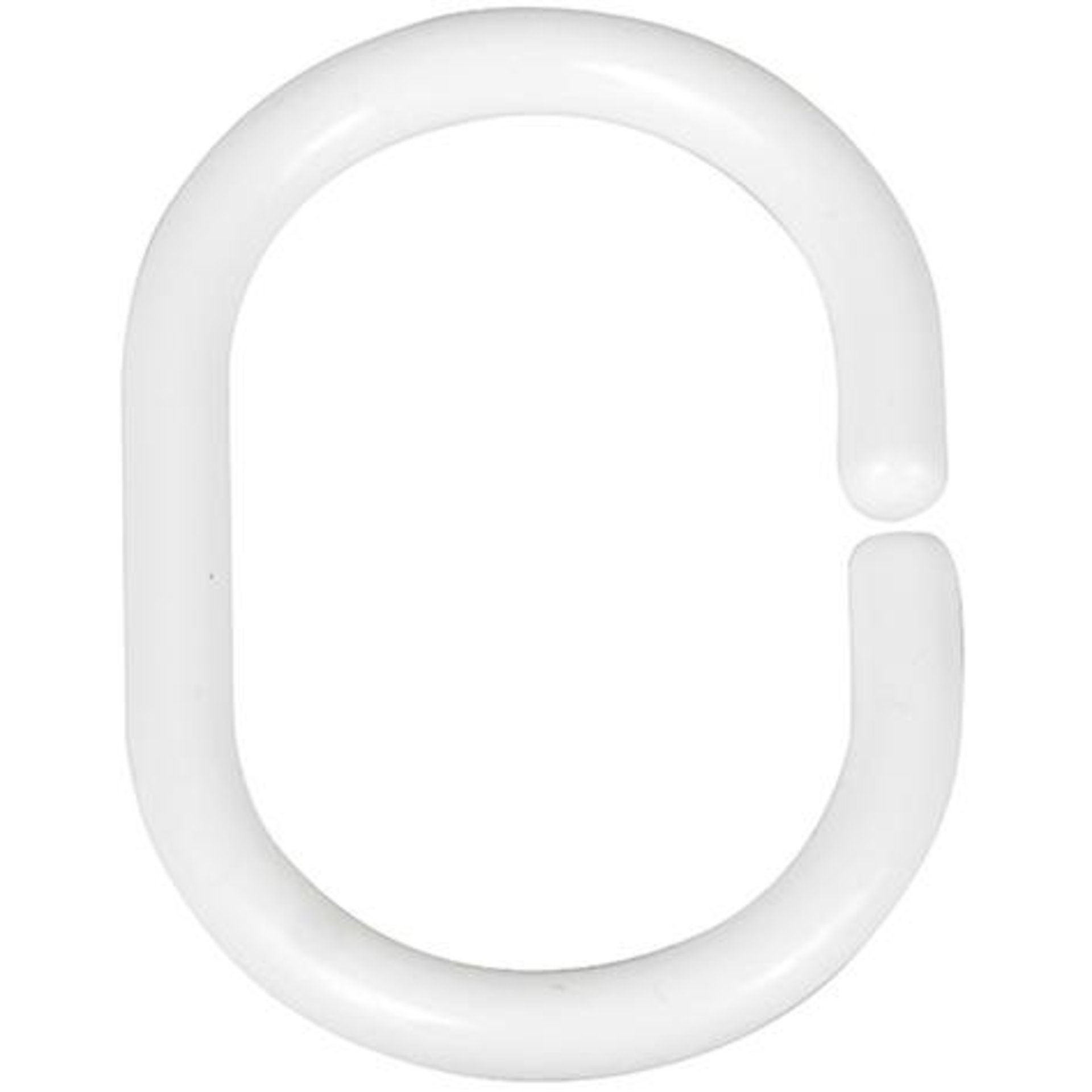 Duschvorhang-Ringe weiß, 12-er Set