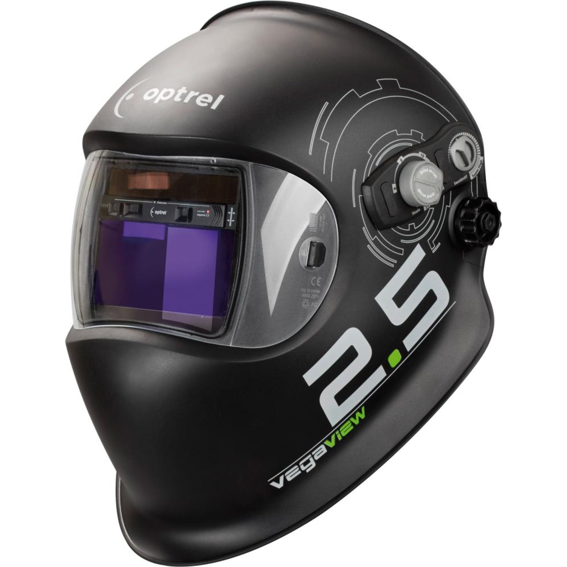 Automatik-Schweißerhelm vegaview 2.5, schwarz OPTREL