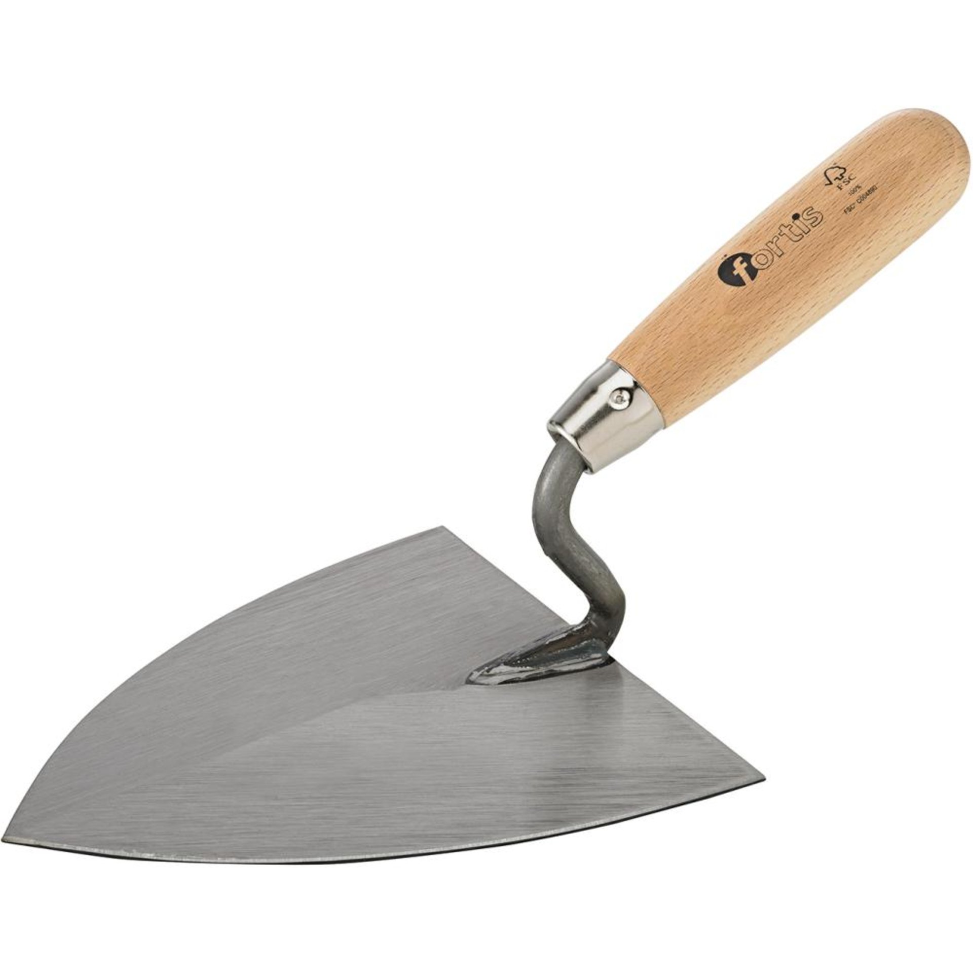 Ziegelkelle Brüssel 180mm, S-Hals, geschliffen FORTIS Bau