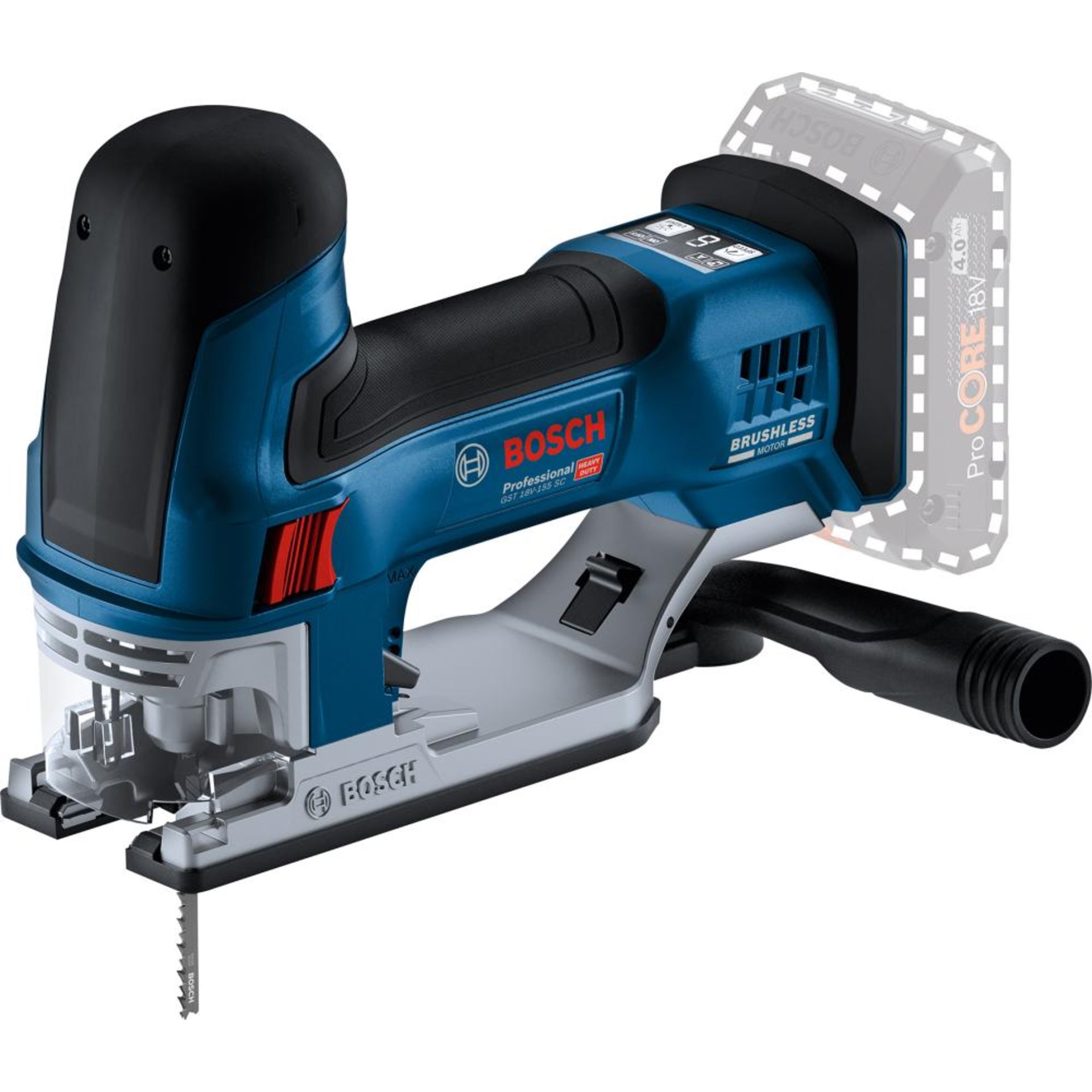 Akku-Stichsäge solo GST 18V-155 SC Bosch ohne Akku ohne Ladegerät L-Boxx