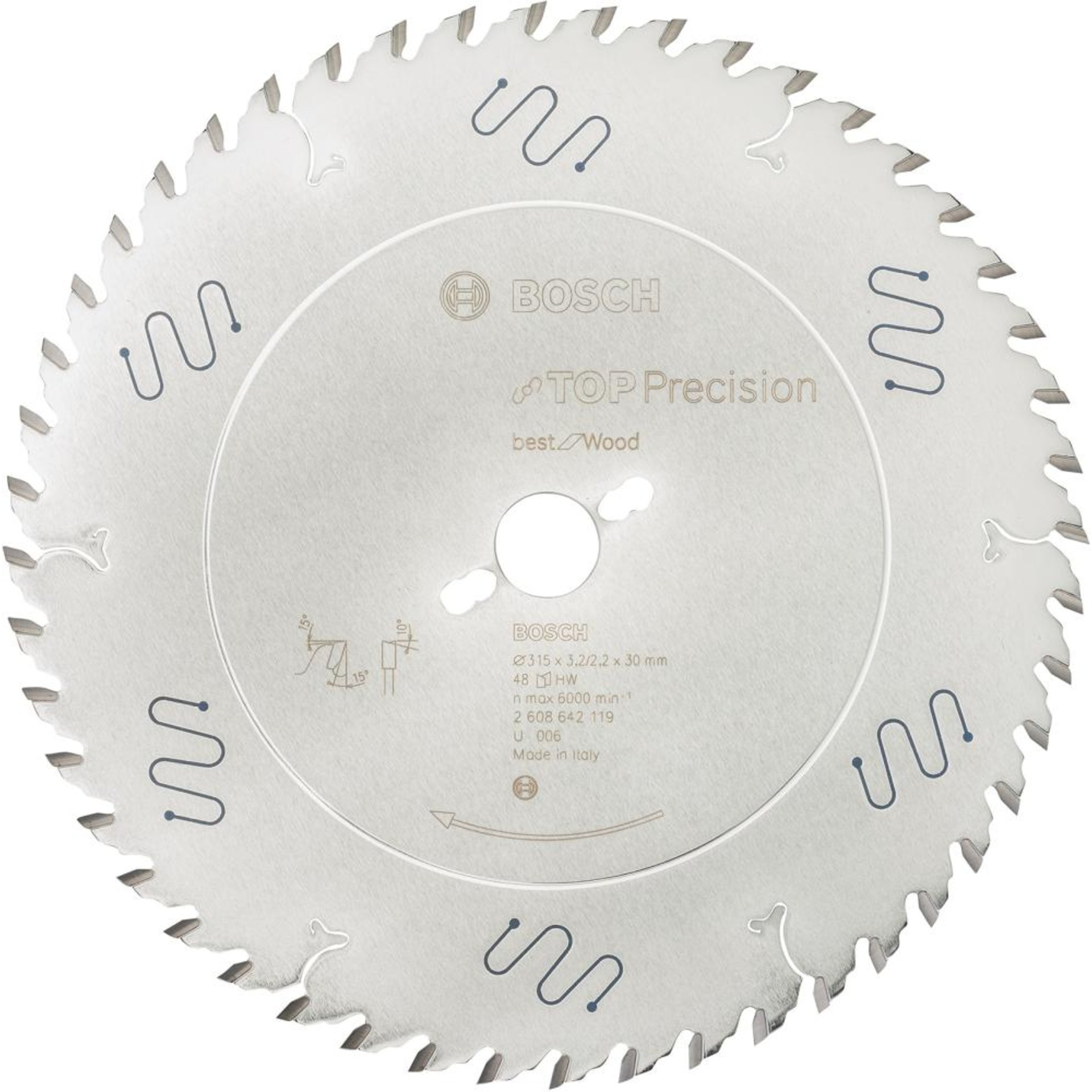 HM-Kreissägeblatt 315x3,2/2,2x30 48Z WZ BosVE à 1 Stück Top Precision Best f Wood