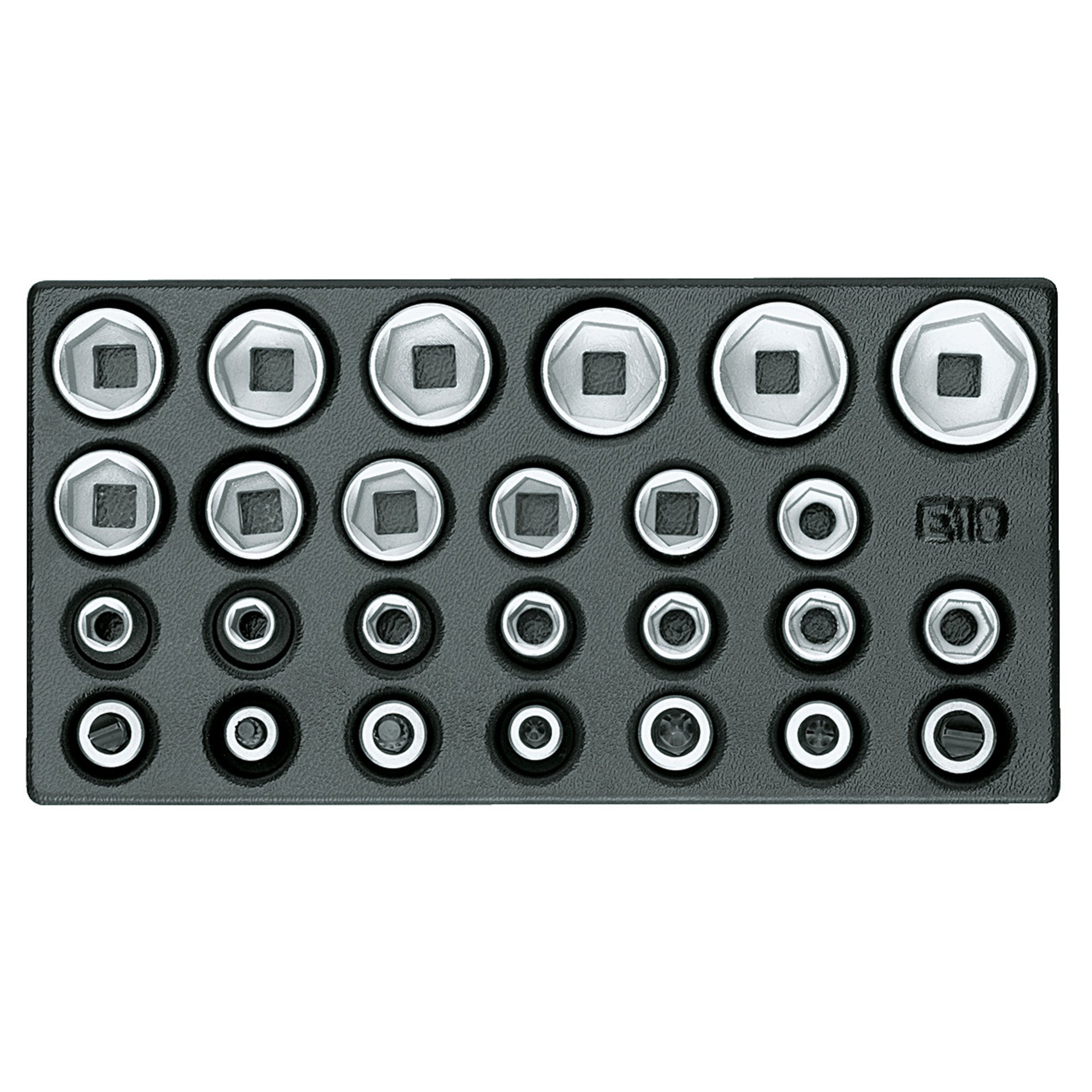1500 ES-19 IS Satz Steckschlüsseleinsätze 1/2" in 1/3 ES-Modul